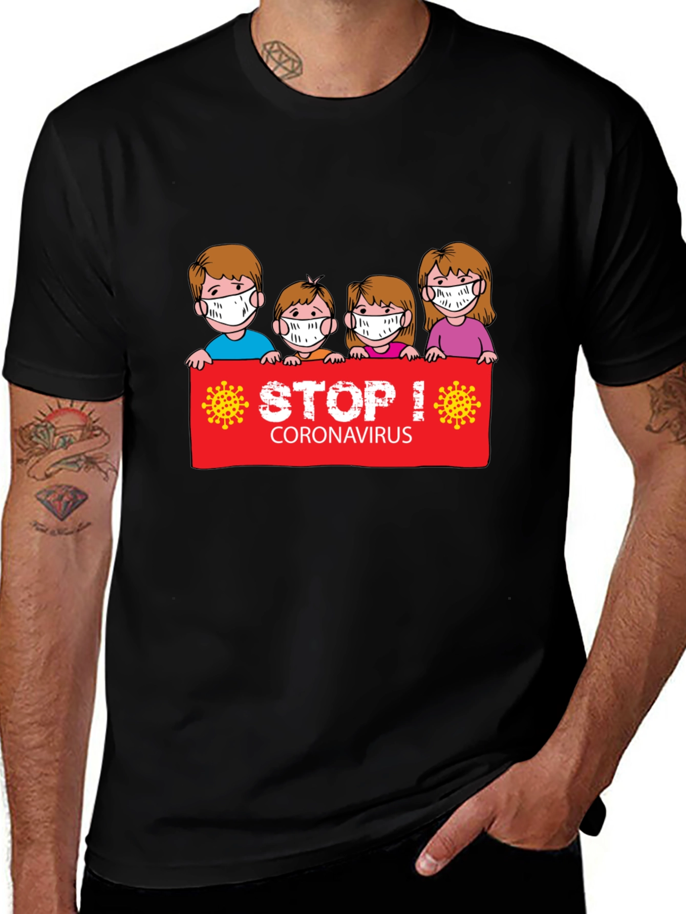 Variant 27 of Stop Coronavirus Graphic T-Shirt