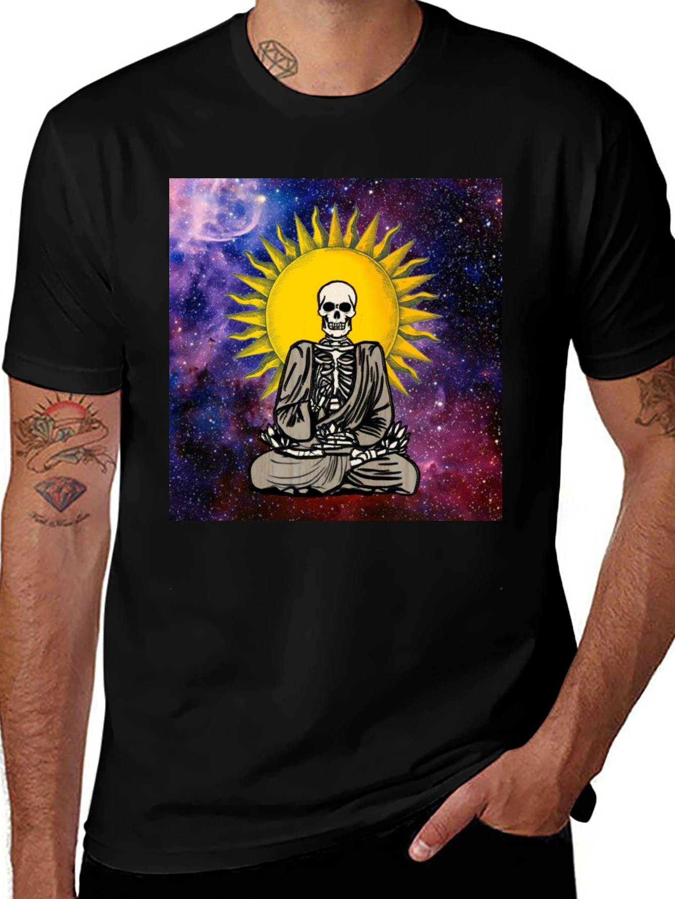 Variant 24 of Meditating Skeleton Graphic T-Shirt