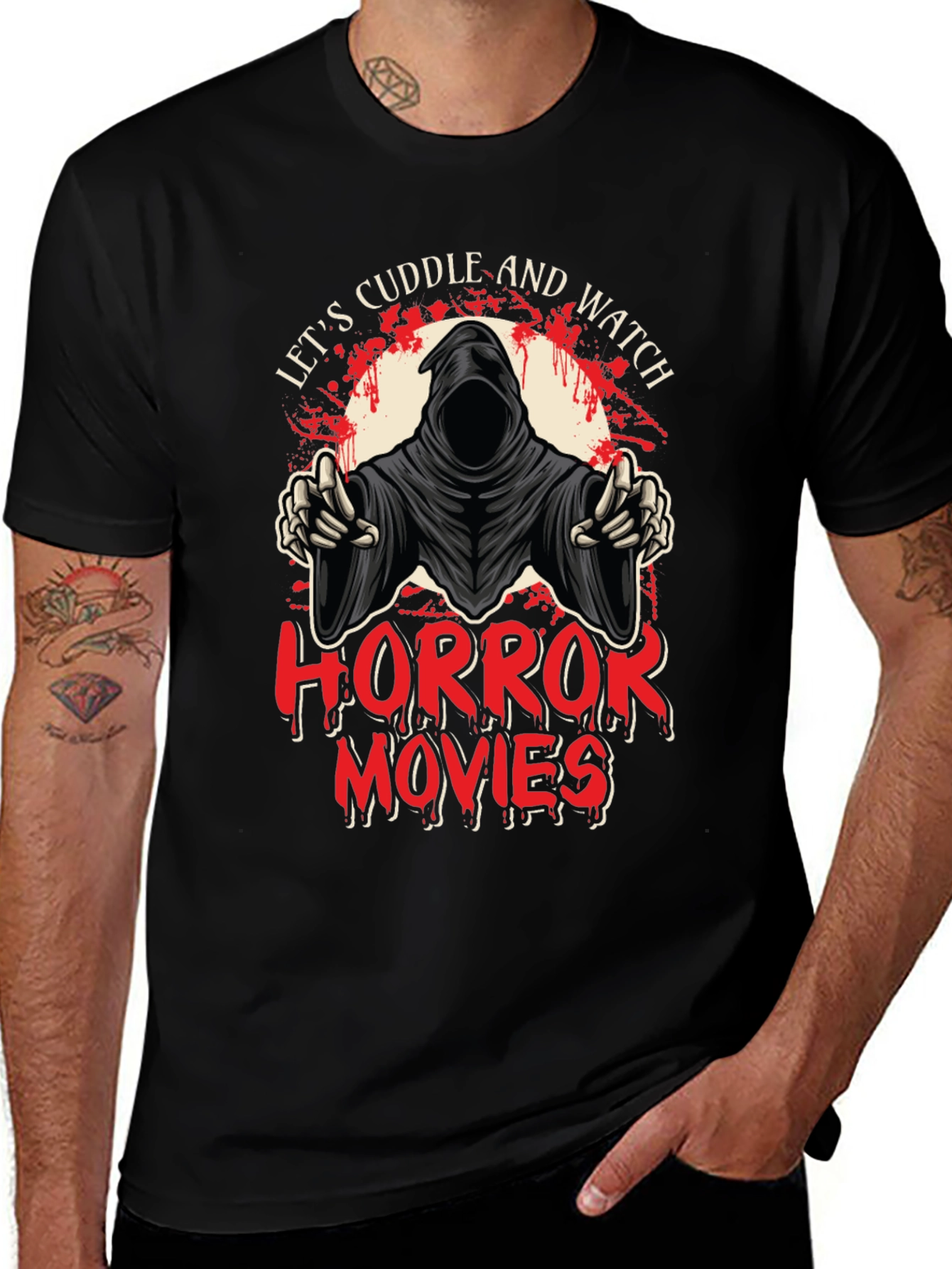 Variant 7 of Horror Movie Cuddle T-Shirt