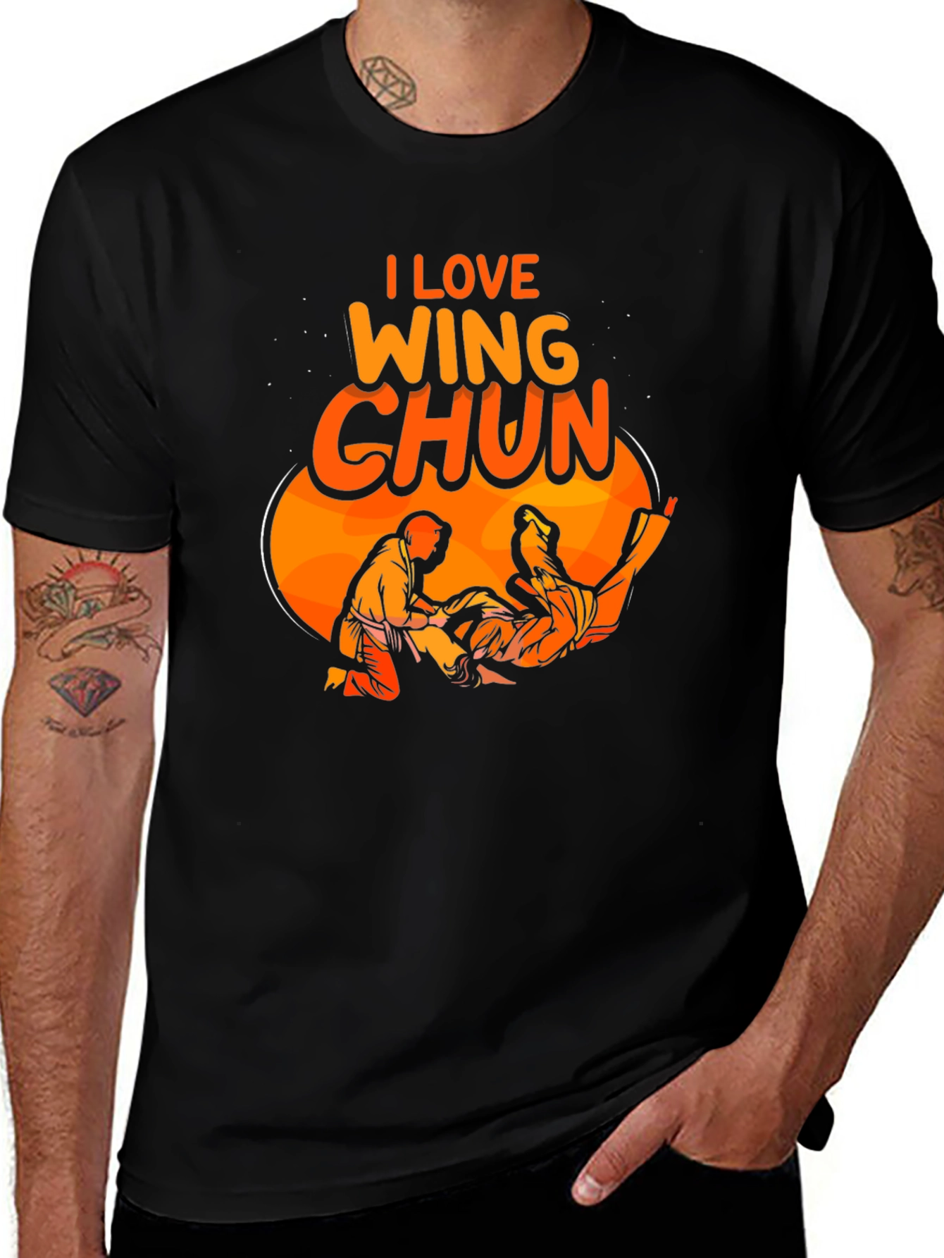 Variant 6 of I Love Wing Chun Martial Arts T-Shirt