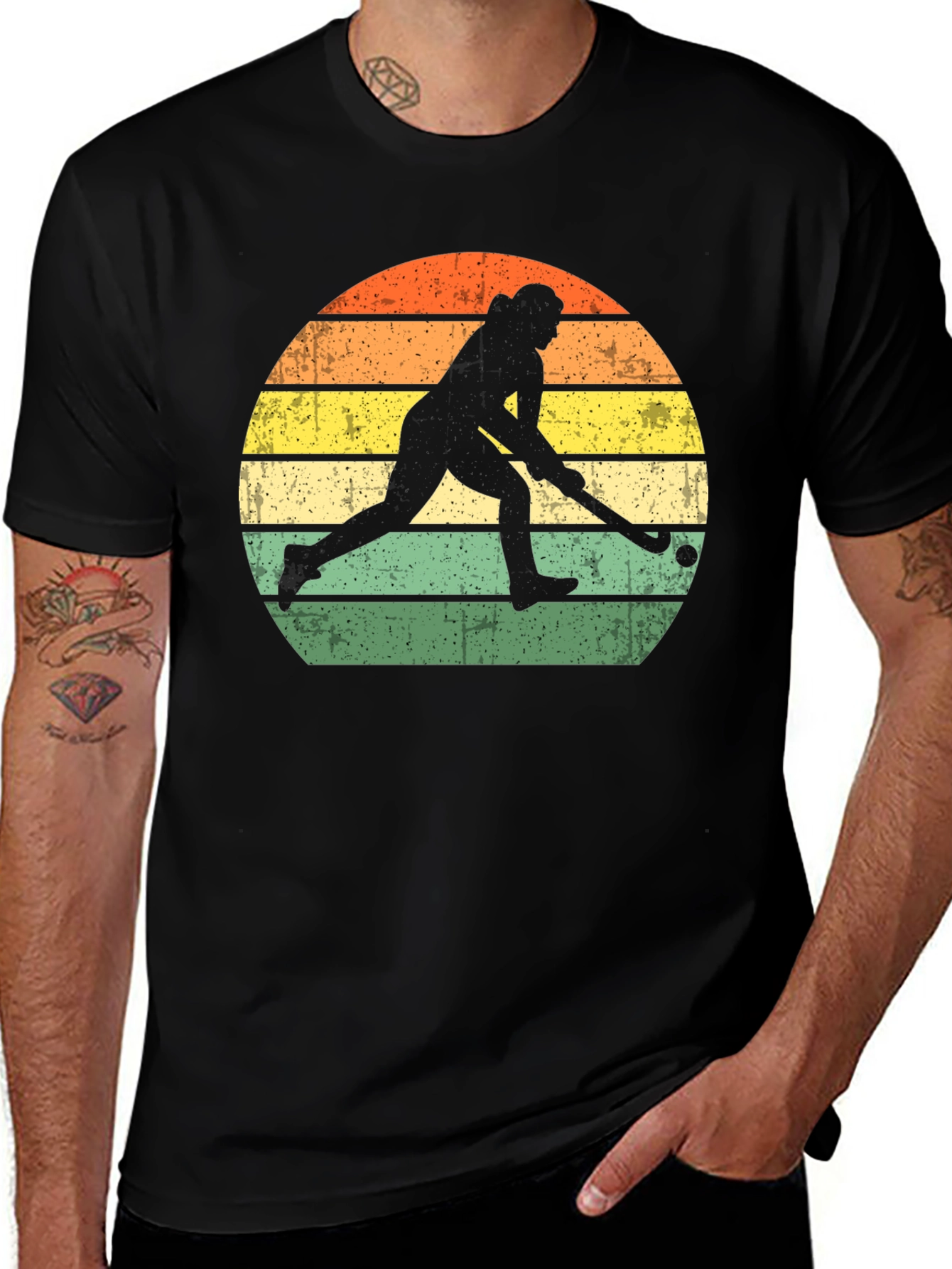 Variant 28 of Retro Field Hockey Sunset T-Shirt