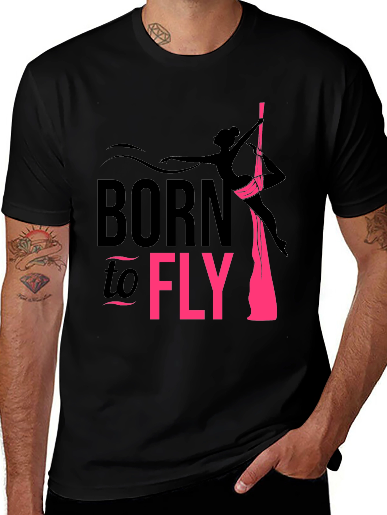 Variant 18 of Born to Fly Aerialist T-Shirt