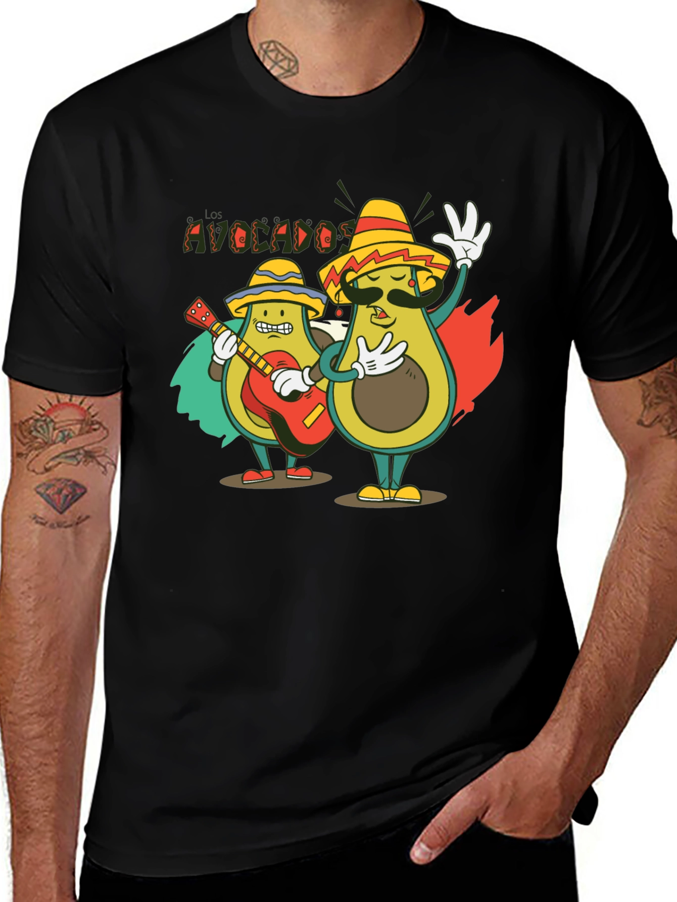 Variant 9 of Avocado Mariachi Black T-Shirt