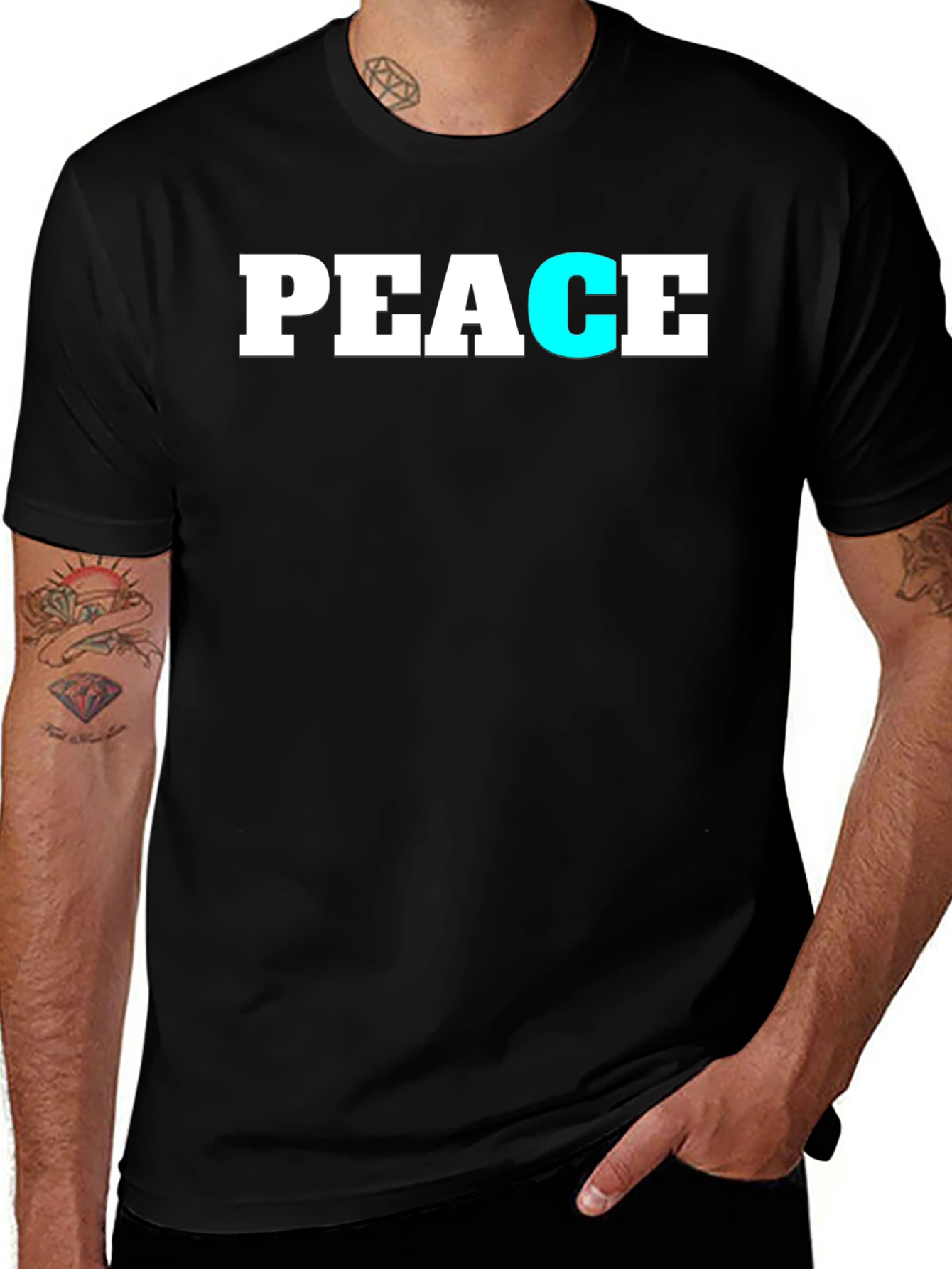 Variant 3 of Peace Graphic Tee - Soft Cotton Blend
