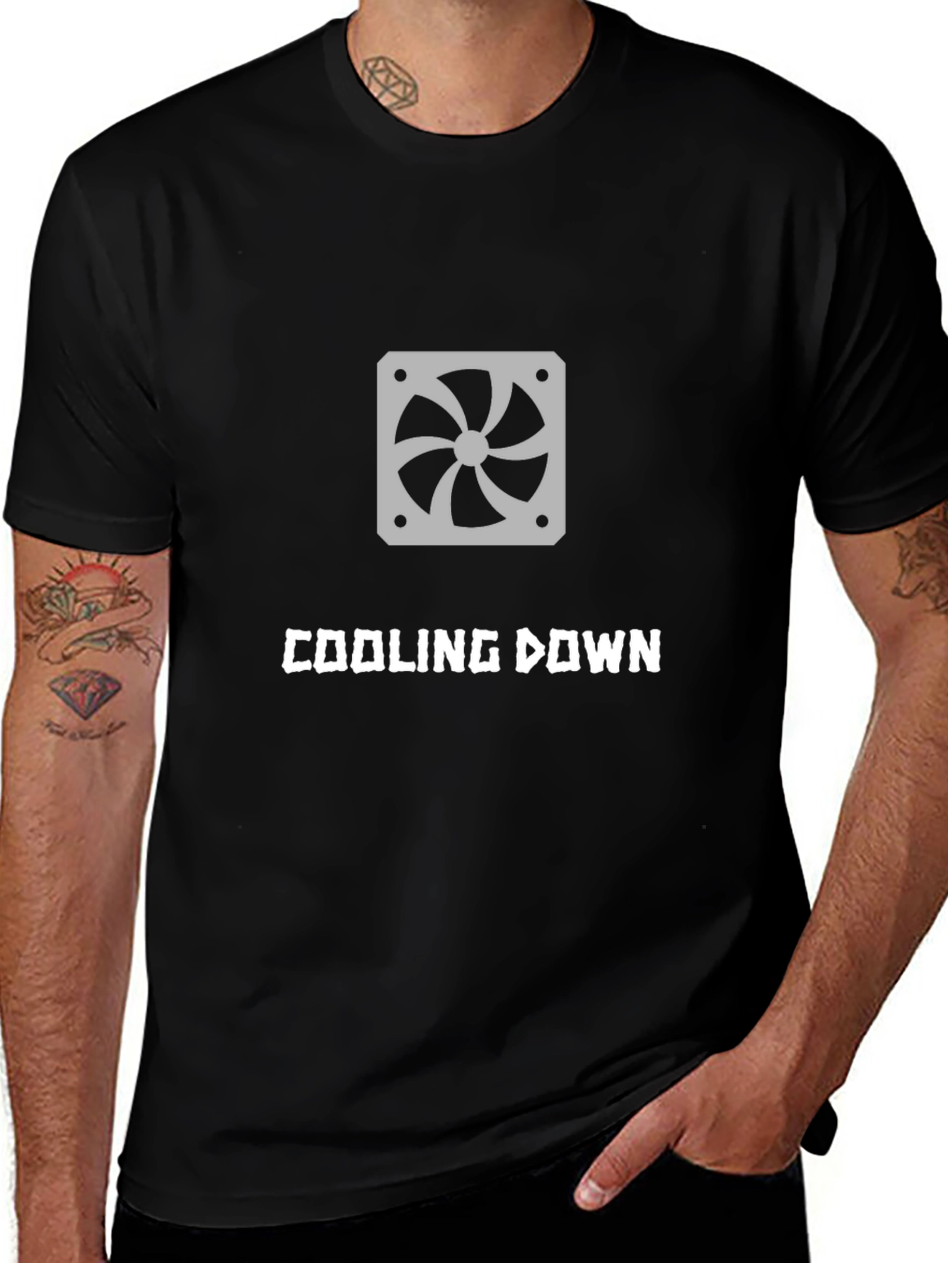 Cooling Down Black Graphic Tee - PC Enthusiast Apparel