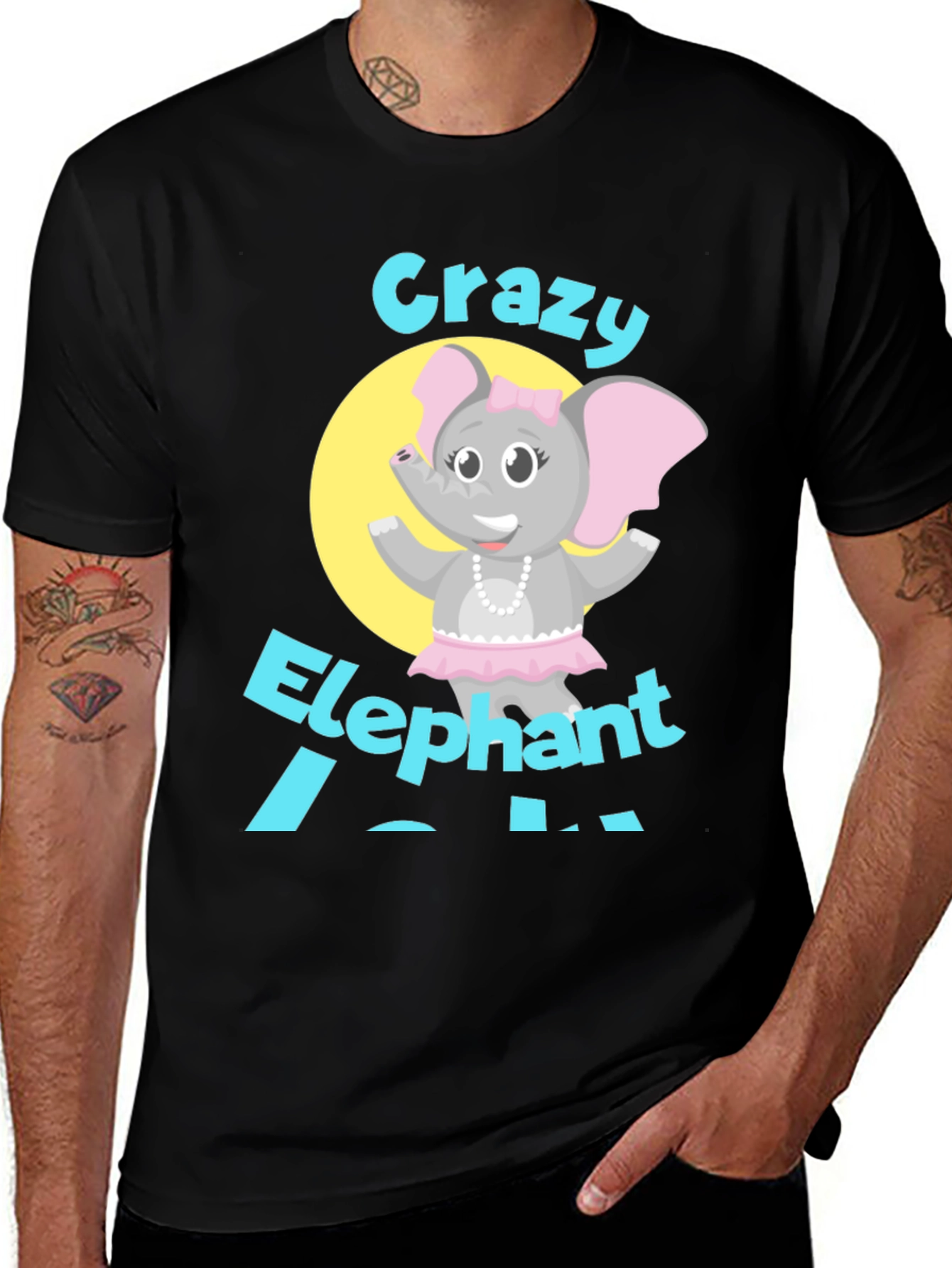 Variant 28 of Crazy Elephant Black T-Shirt