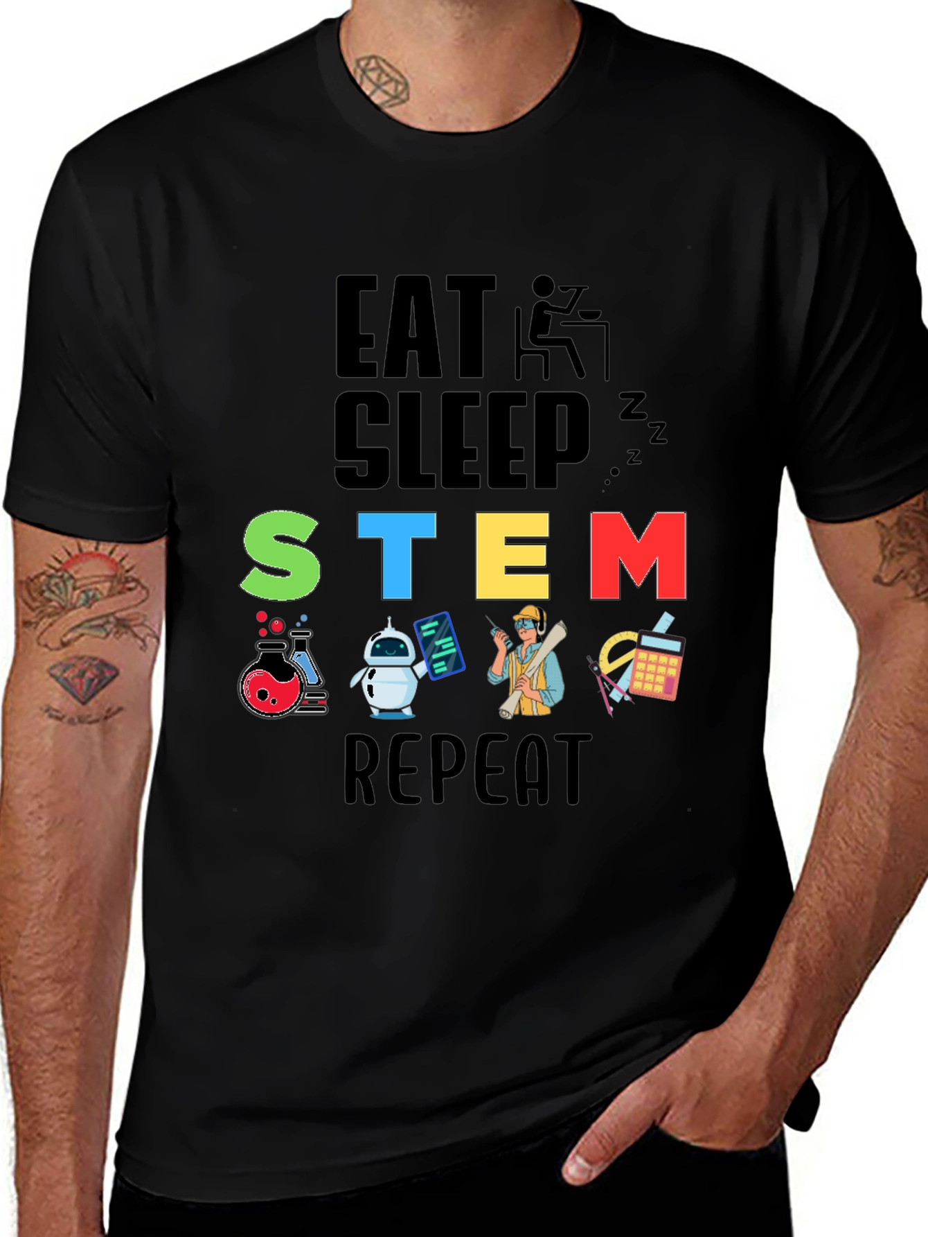 STEM T-Shirt - Eat Sleep STEM Repeat