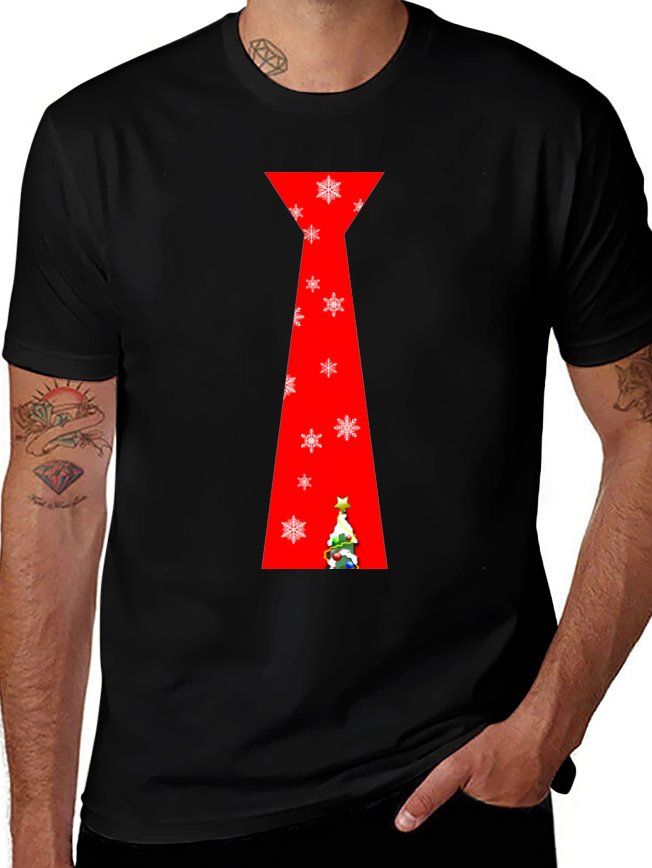 Festive Christmas Tie T-Shirt