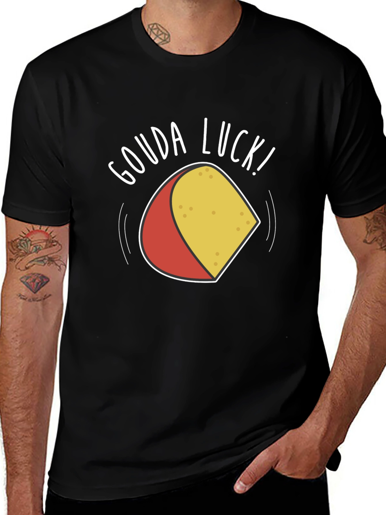 Variant 2 of Gouda Luck T-Shirt - Funny Cheese Pun Tee