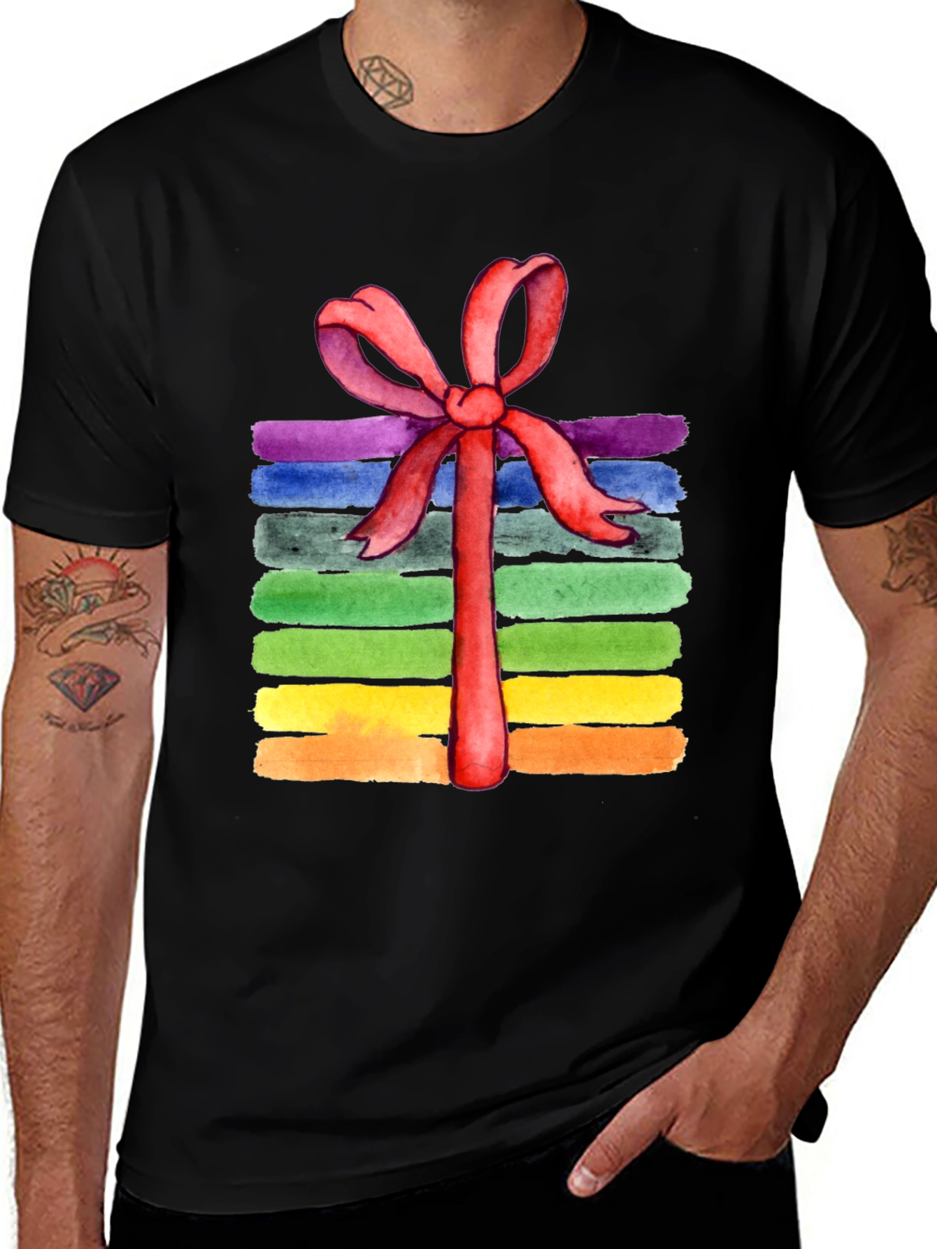 Variant 17 of Rainbow Gift T-Shirt - Festive & Fun!
