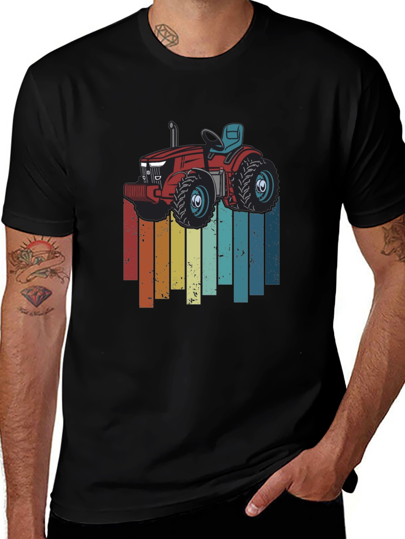 Retro Tractor Graphic T-Shirt