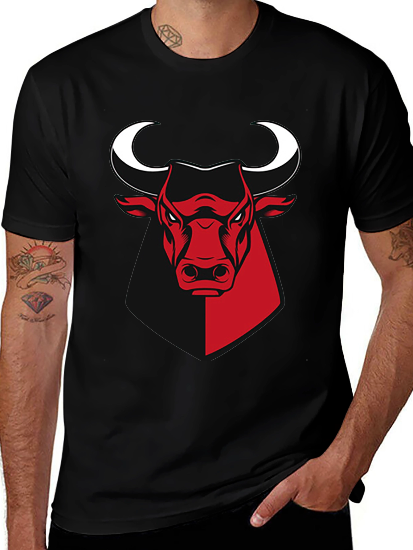 Chicago Bulls Graphic T-Shirt - Red & Black