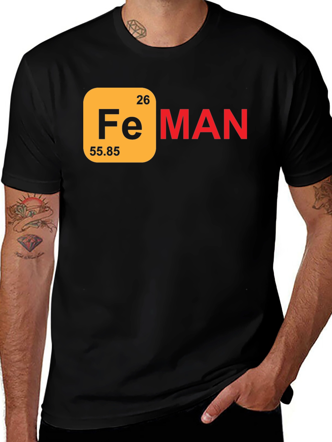 Fe Man T-Shirt - Iron Man Inspired Science Tee