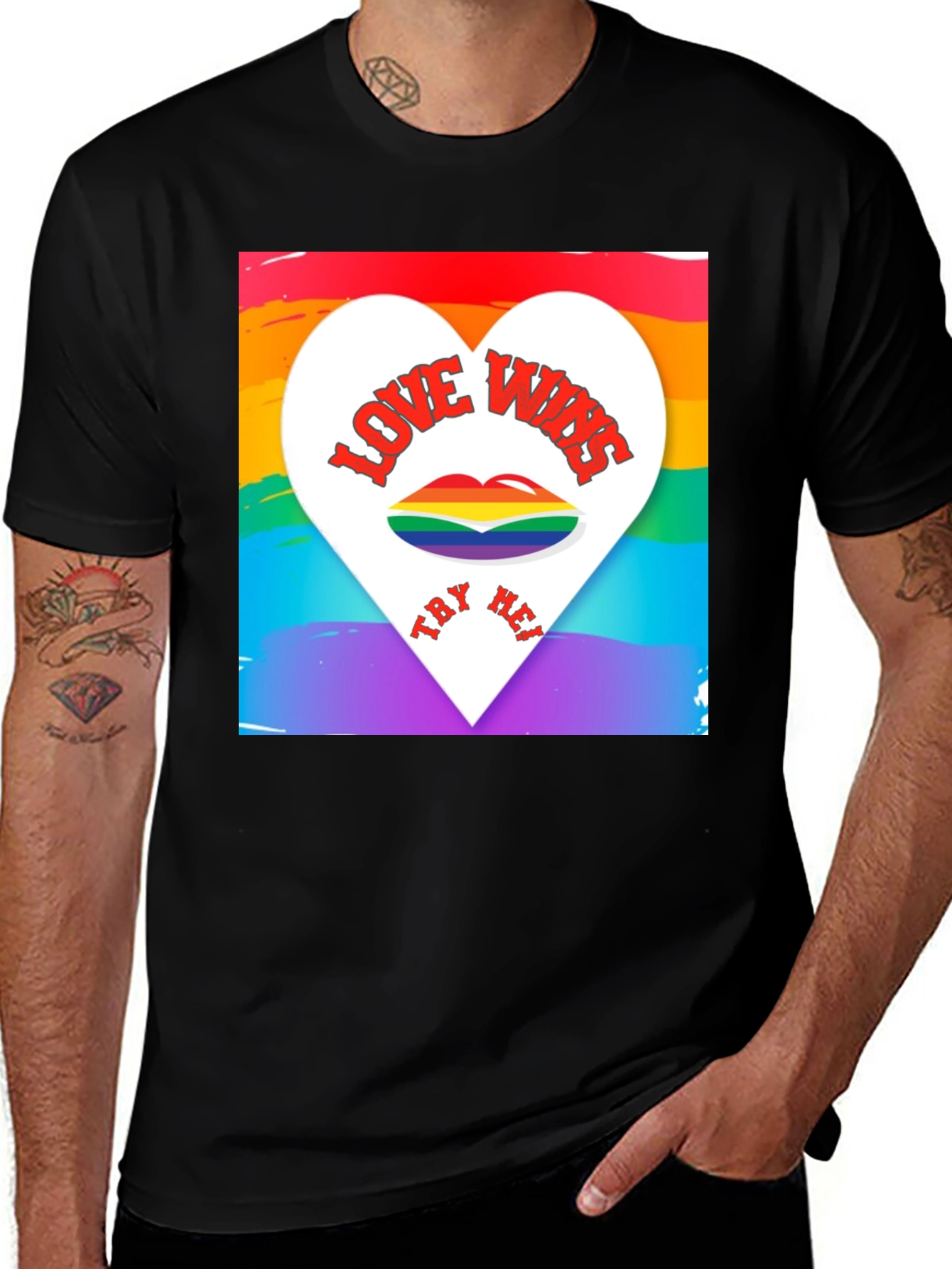 Variant 23 of Love Wins Rainbow Pride T-Shirt