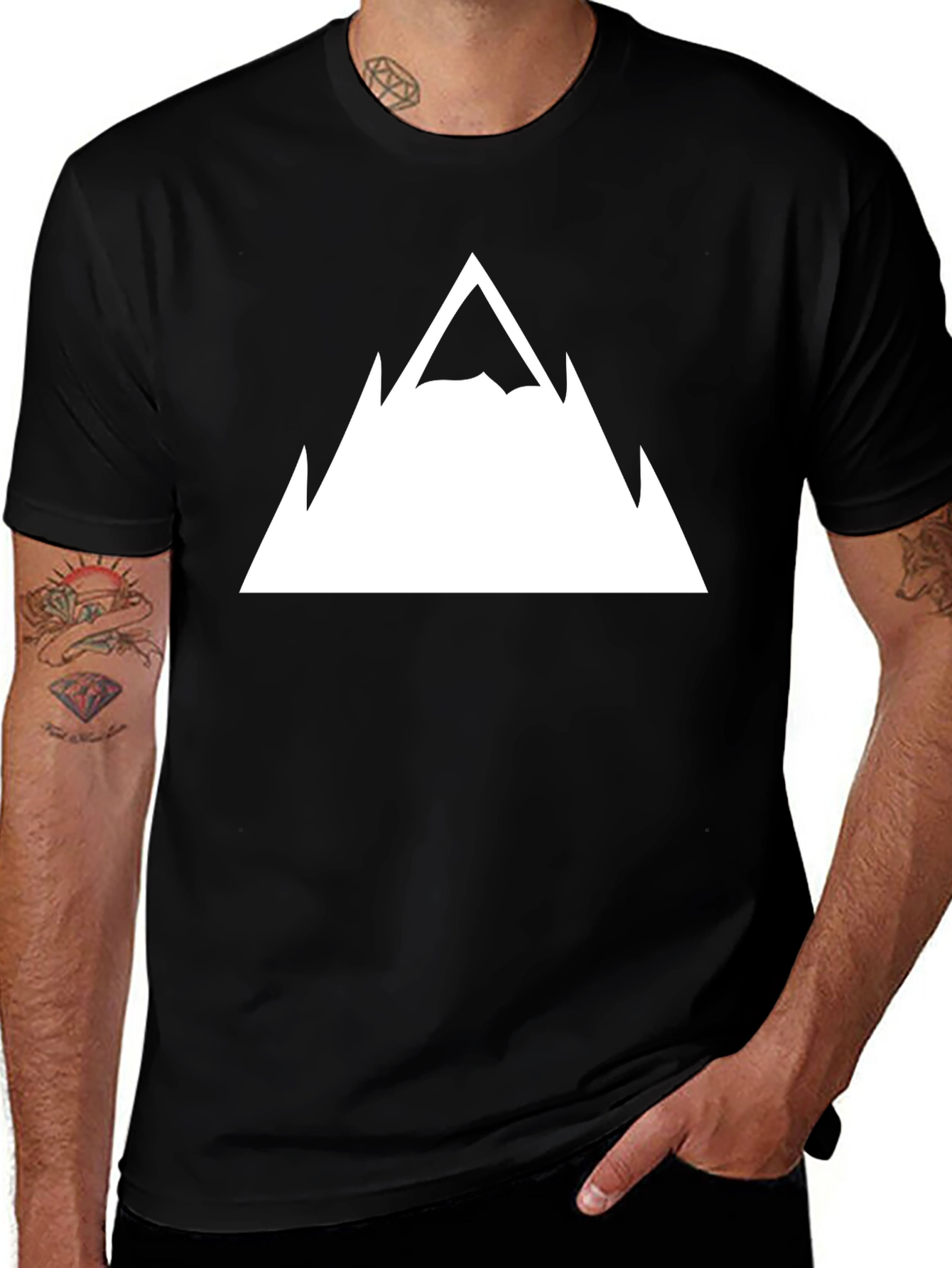 Variant 26 of Mountain Peak Graphic Tee - Black