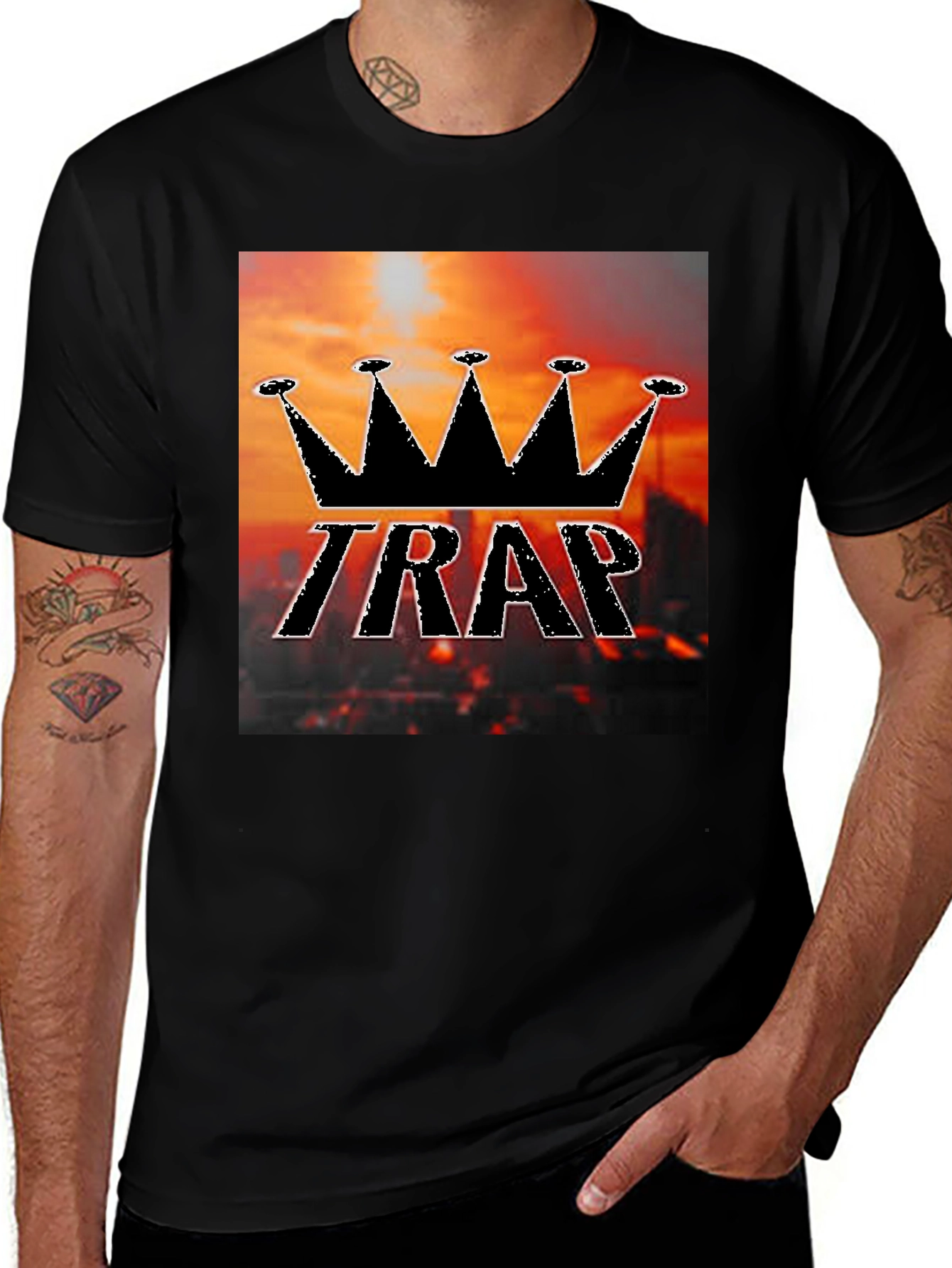 Variant 23 of Trap King Black Graphic T-Shirt