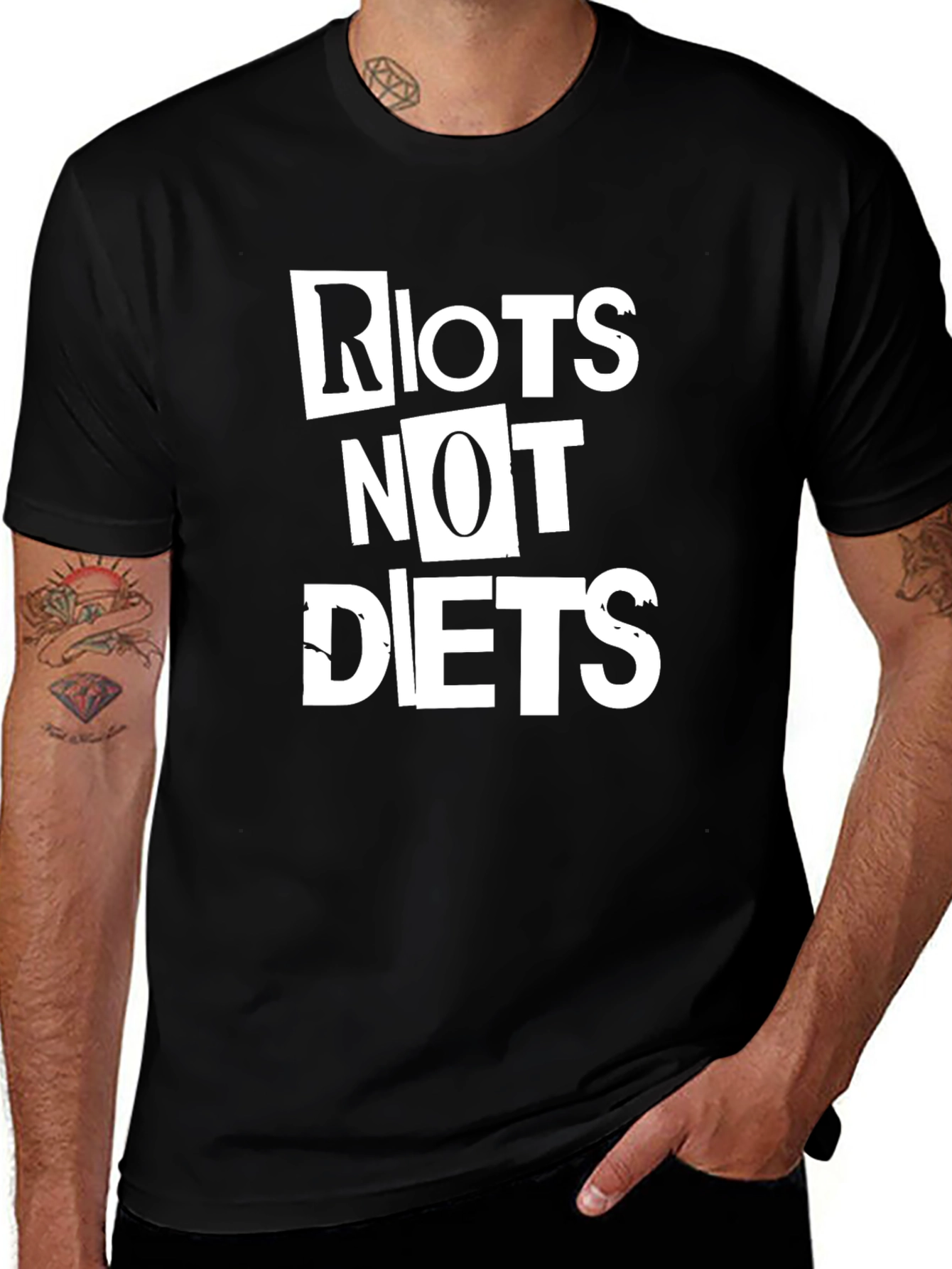 Variant 20 of Riot Not Diets Graphic Tee - Bold Statement T-Shirt