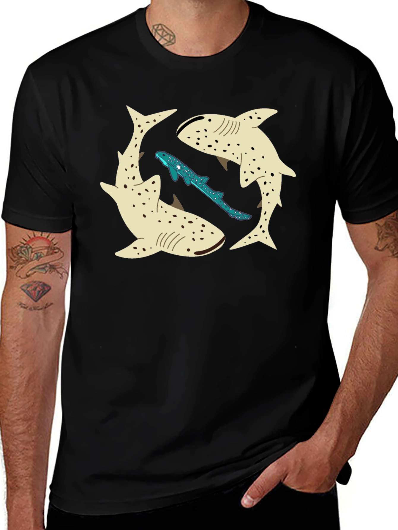 Variant 8 of Shark T-Shirt - Black