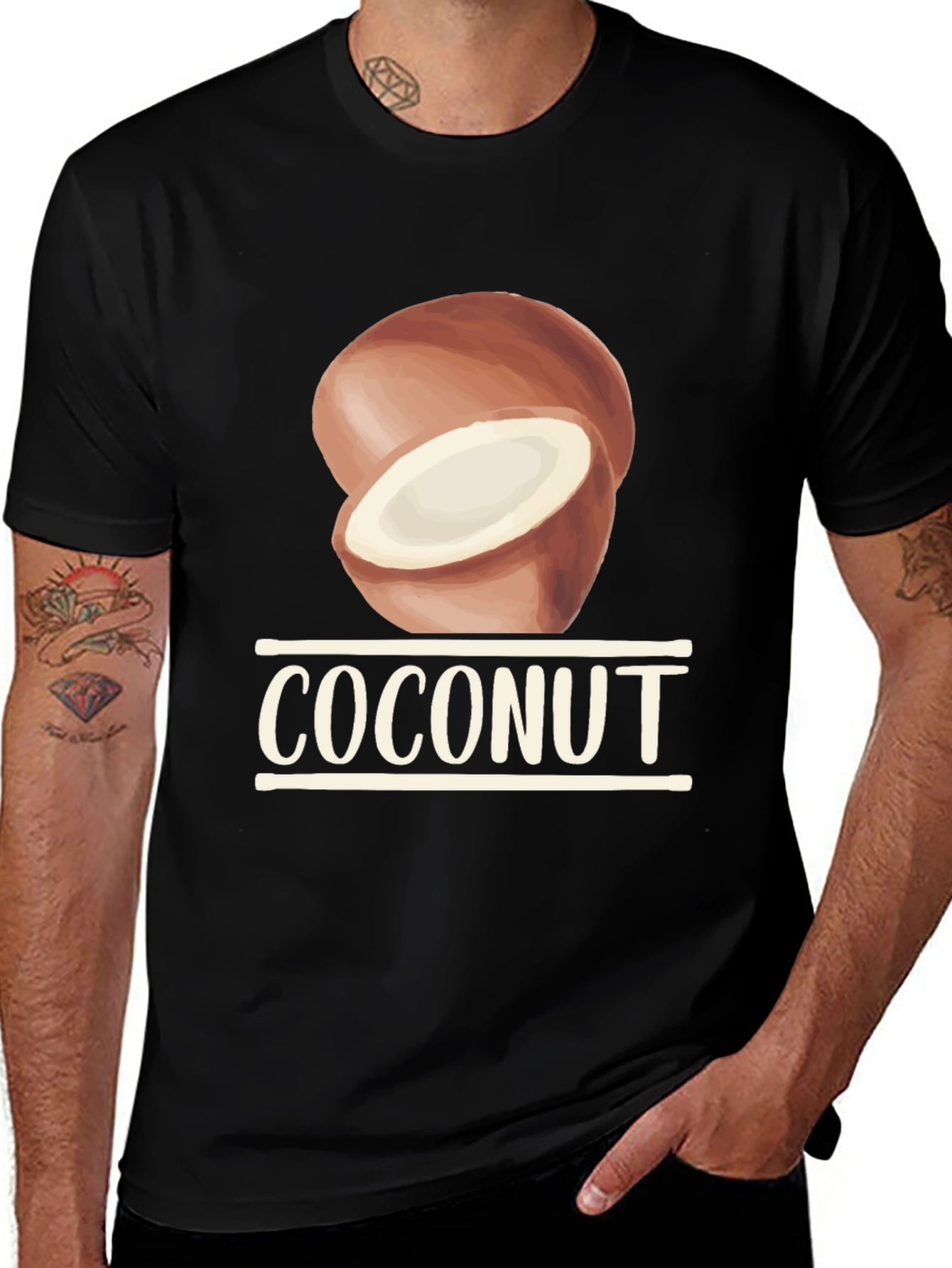 Variant 28 of Coconut Graphic T-Shirt - Tropical Style