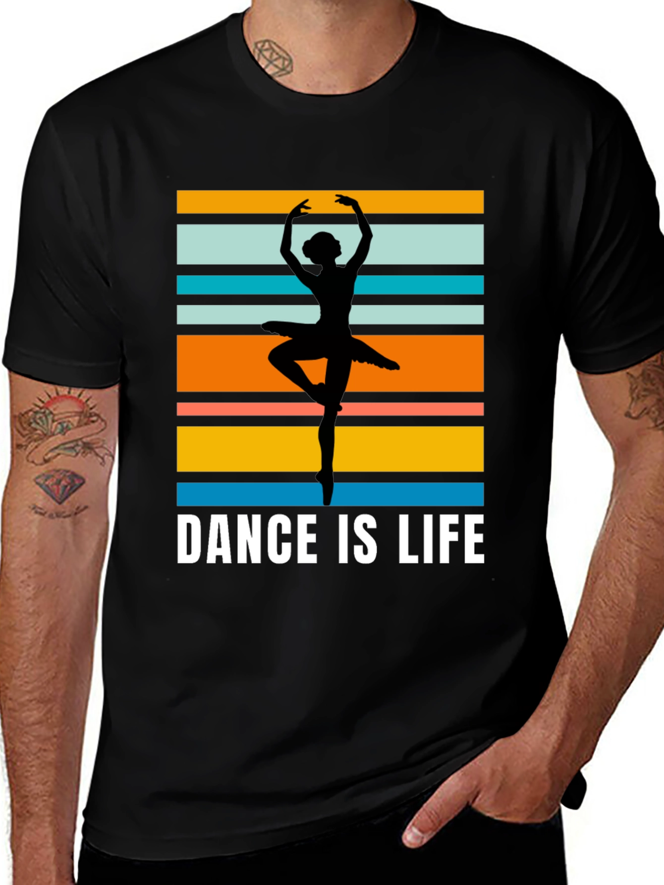 Variant 3 of Dance is Life T-Shirt - Ballerina Silhouette