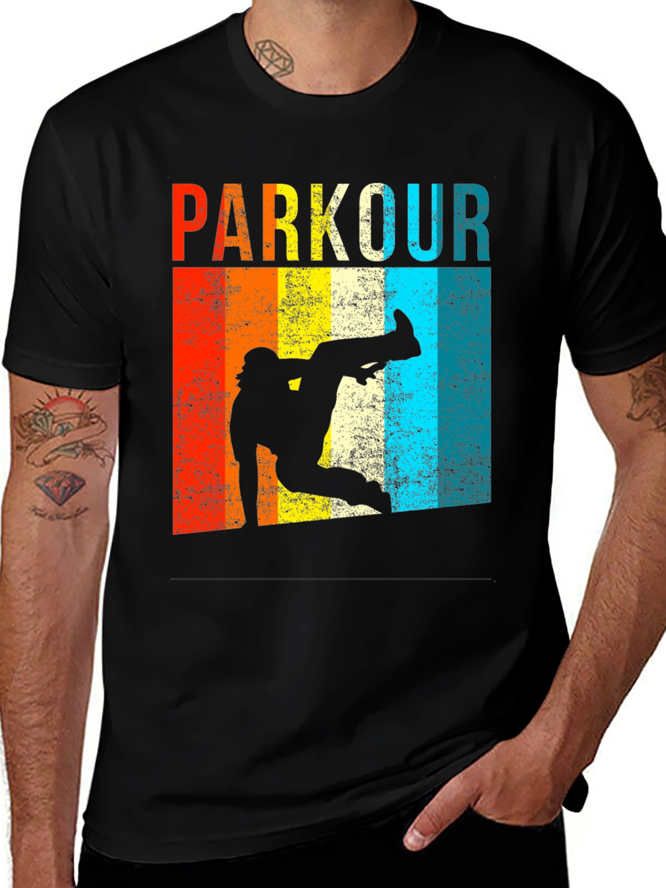 Variant 13 of Retro Parkour T-Shirt - Urban Acrobatics Tee