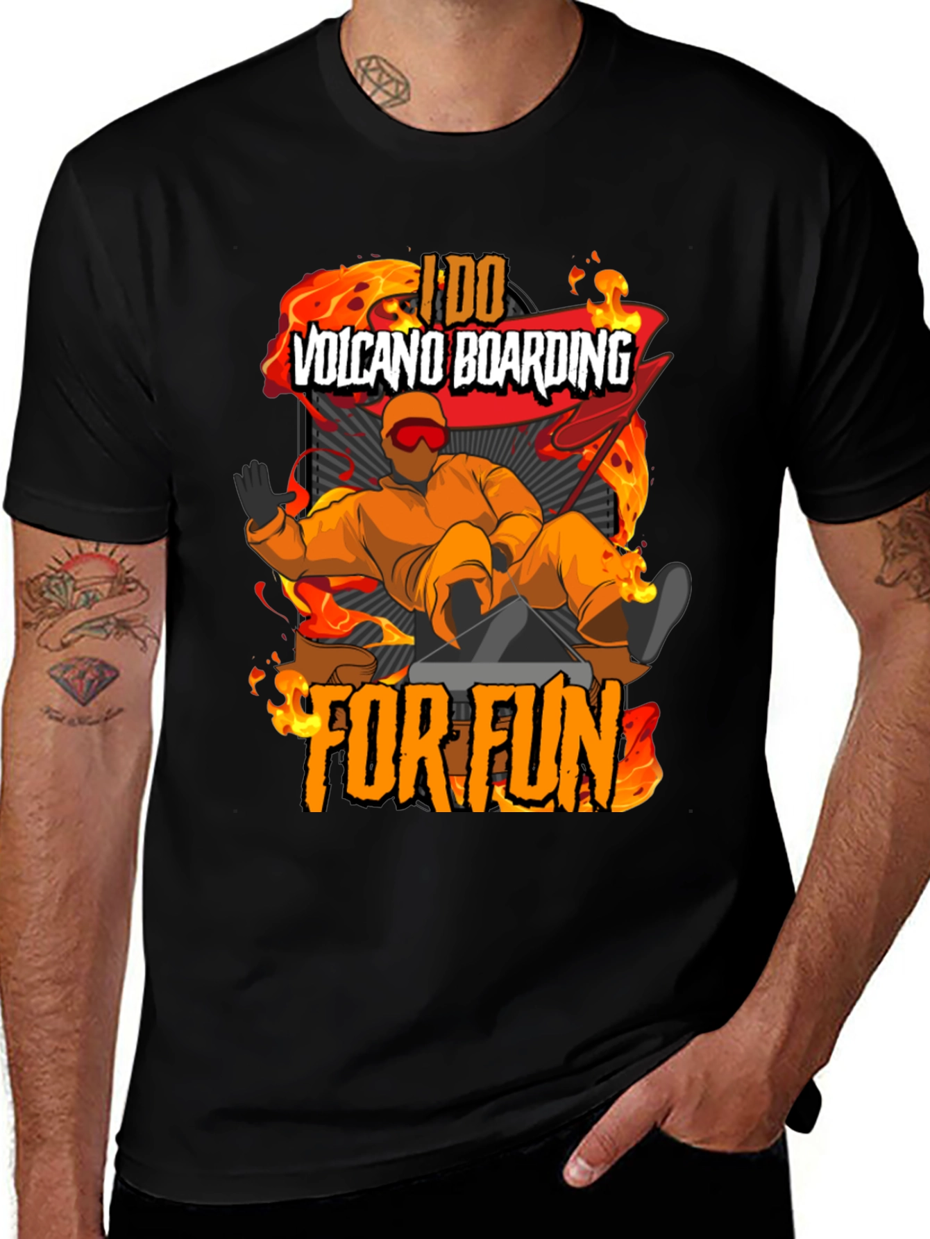 Volcano Boarding T-Shirt - I Do It For Fun!