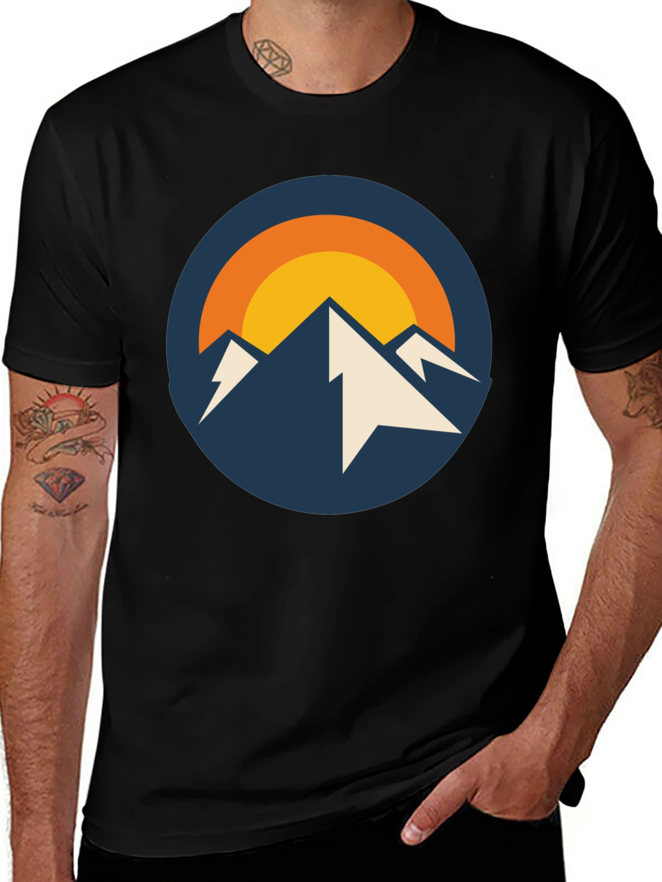 Black Mountain Peak Graphic Tee - Black main image