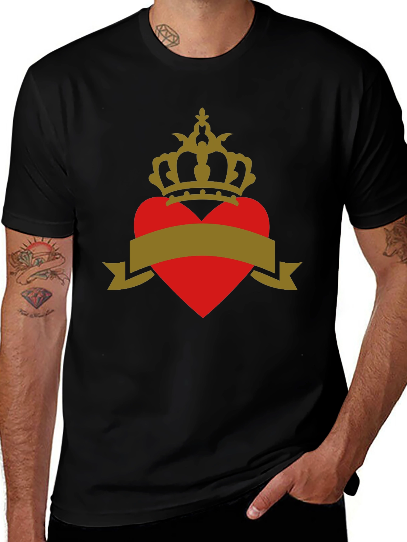 Variant 26 of Crowned Heart Tee - Stylish Graphic T-Shirt
