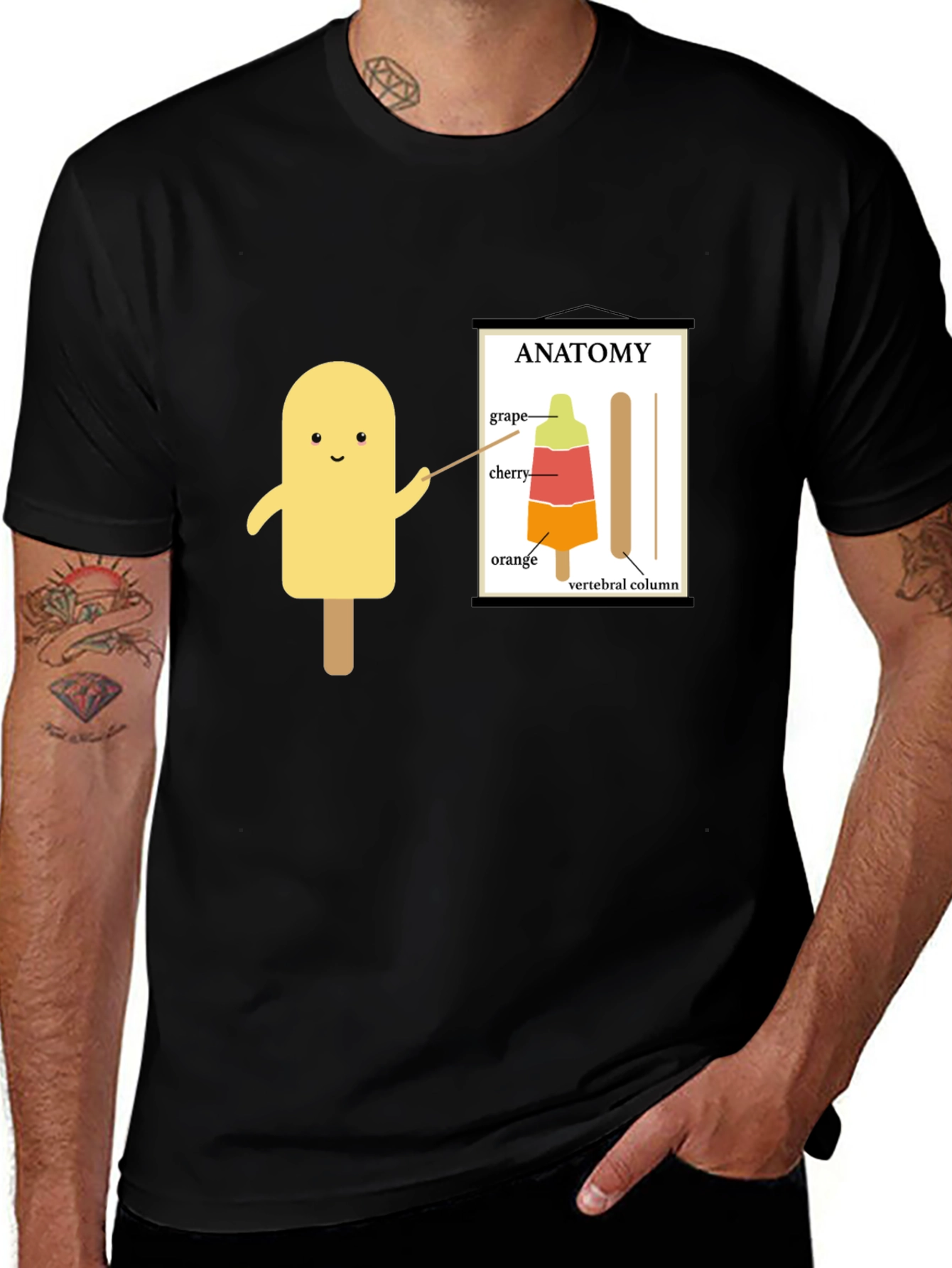 Variant 11 of Funny Ice Cream Anatomy T-Shirt