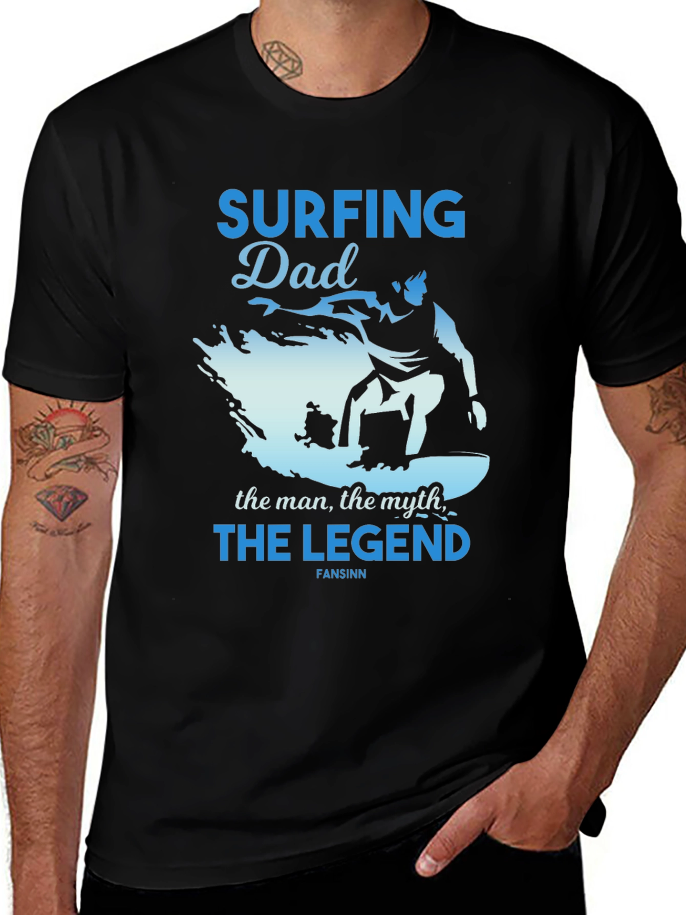 Variant 10 of Surfing Dad T-Shirt - The Legend
