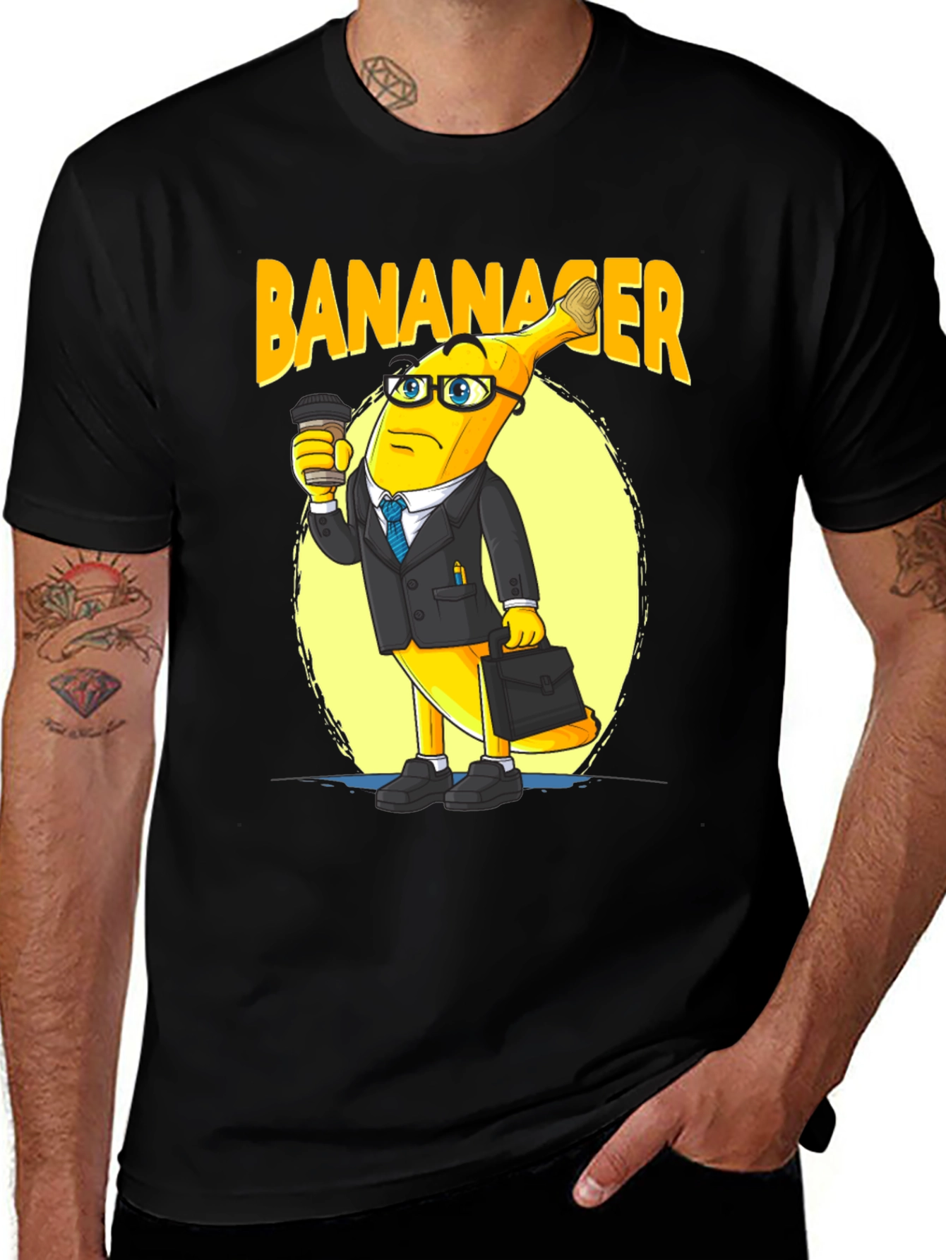 Variant 10 of Bananager Graphic Tee - Funny Banana Manager T-Shirt