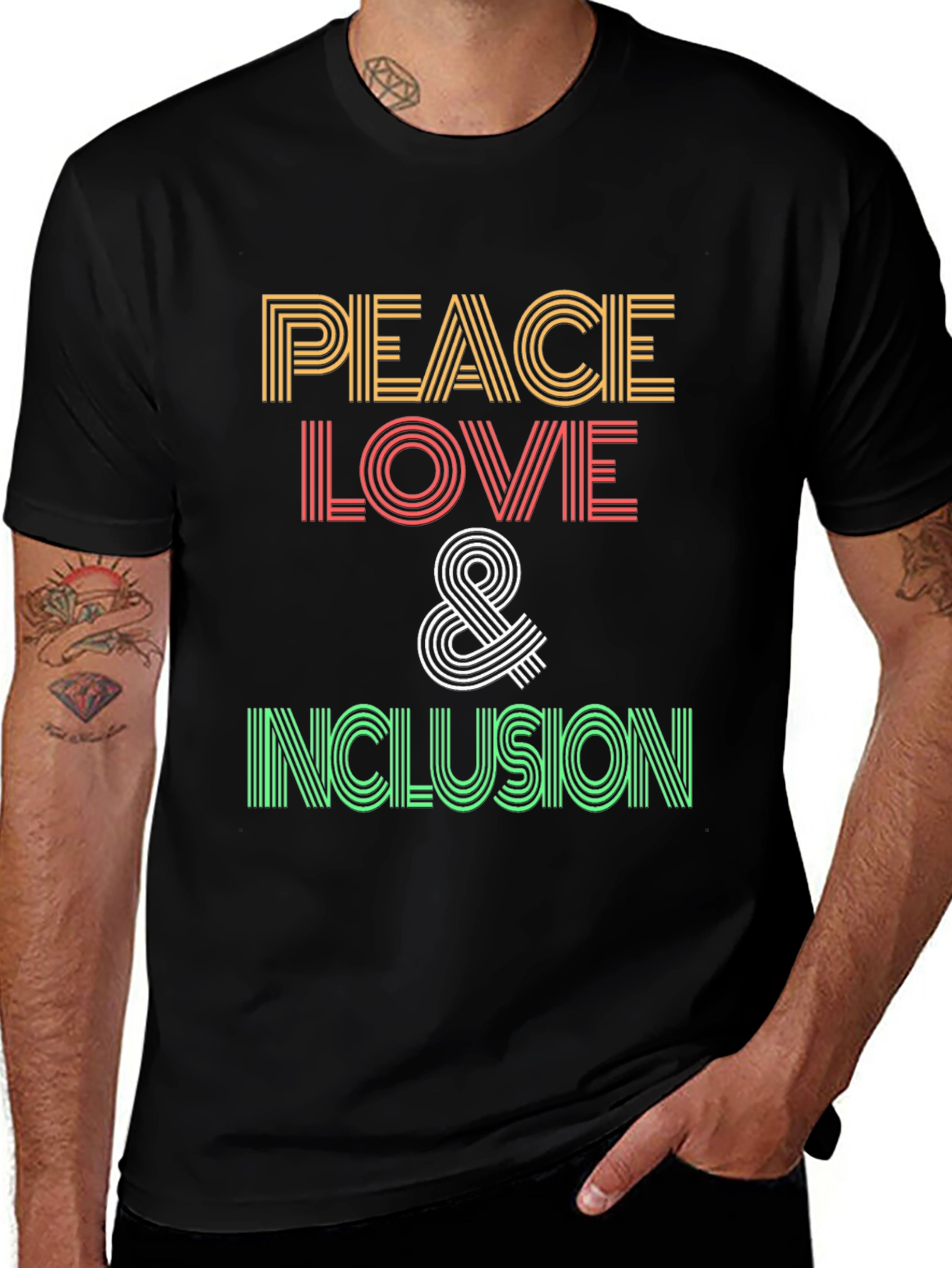 Variant 30 of Peace Love and Inclusion Graphic T-Shirt