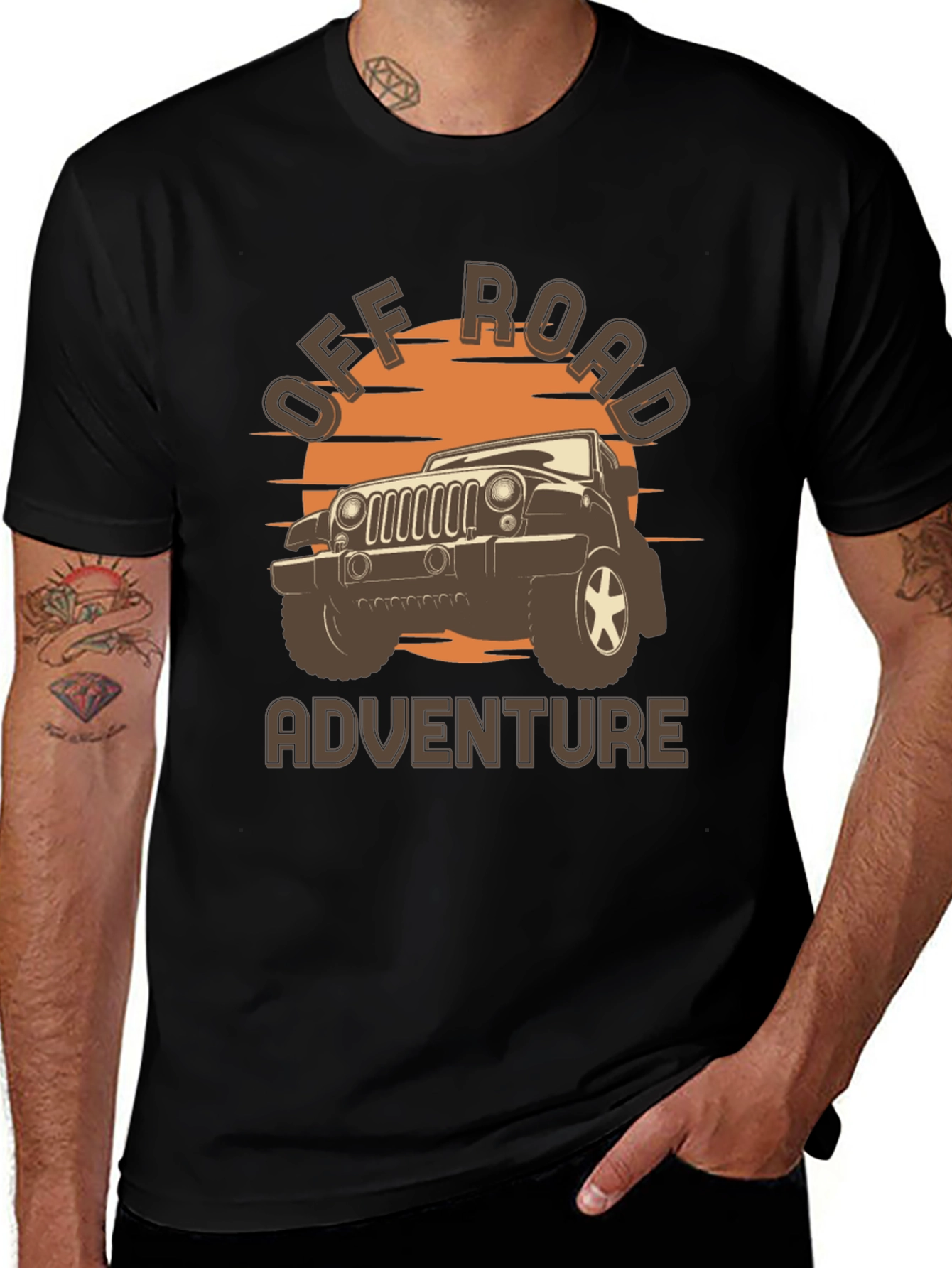 Variant 4 of Off Road Adventure T-Shirt - Jeep Design