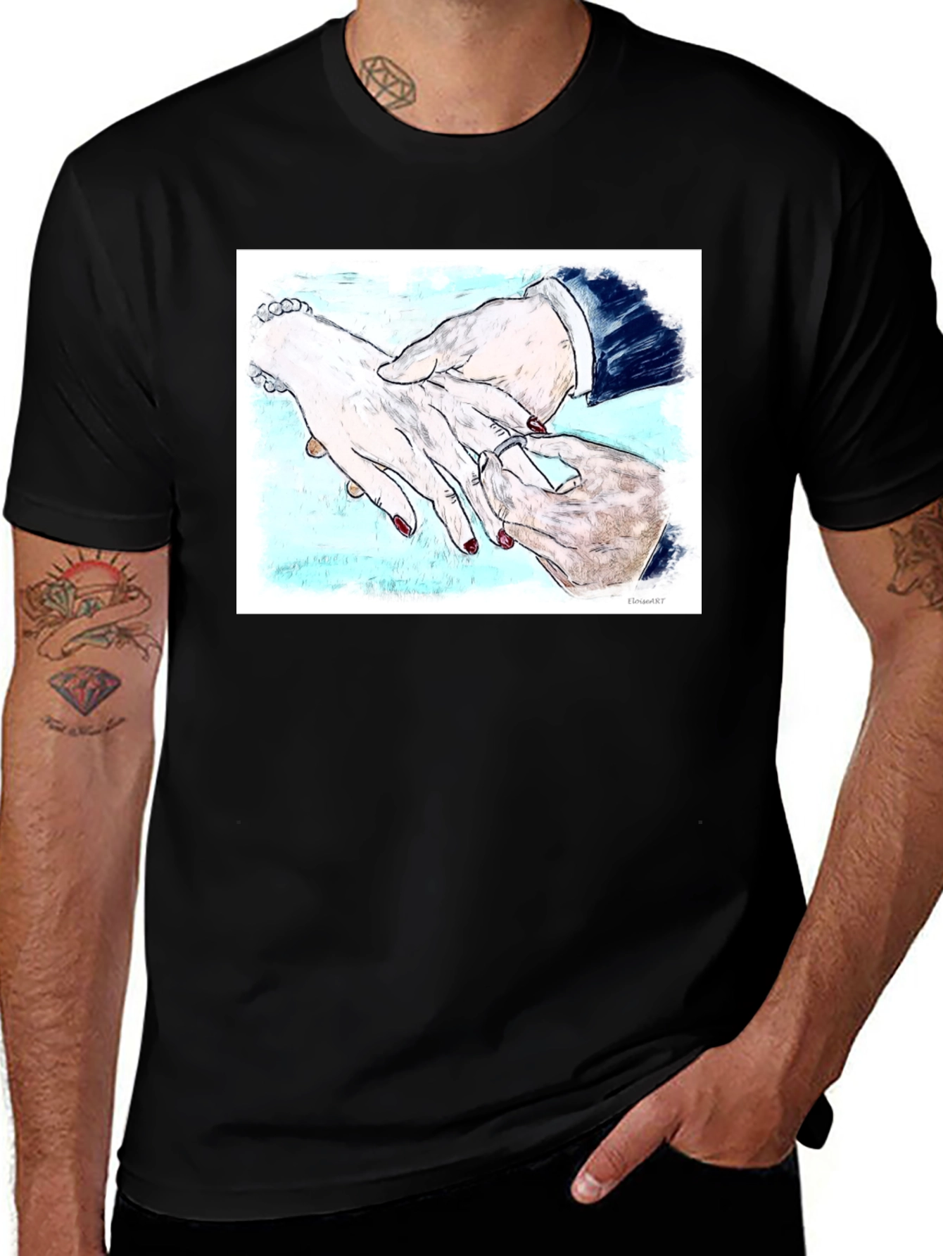 Variant 9 of Marriage T-Shirt - Ring Exchange Graphic Tee