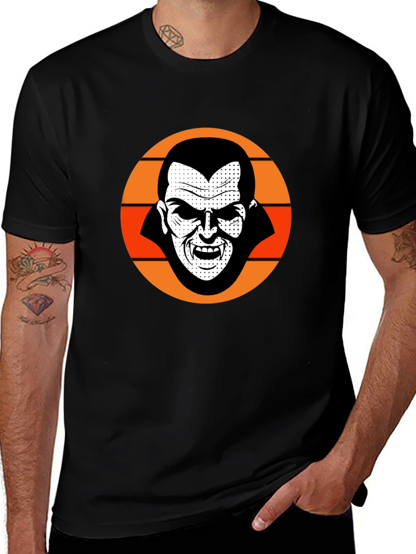 Variant 21 of Retro Vampire Graphic Tee - Halloween Style