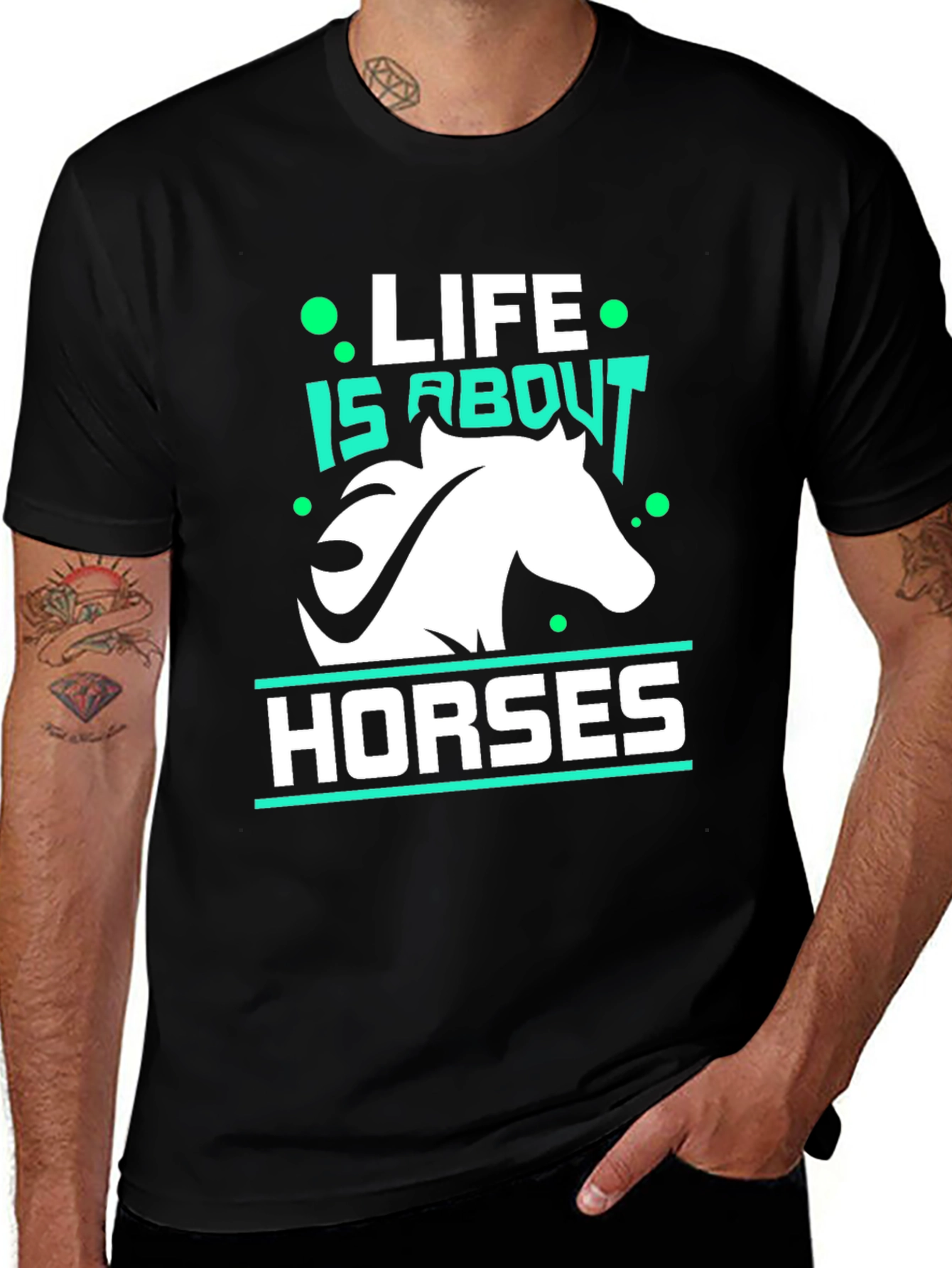 Variant 13 of Life is About Horses T-Shirt