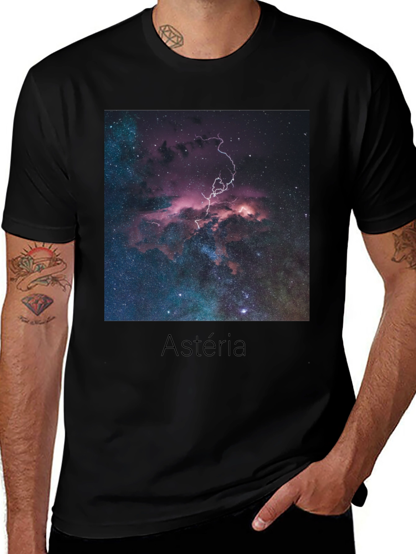 Variant 18 of Asteria Galaxy T-Shirt - Black Cotton Tee