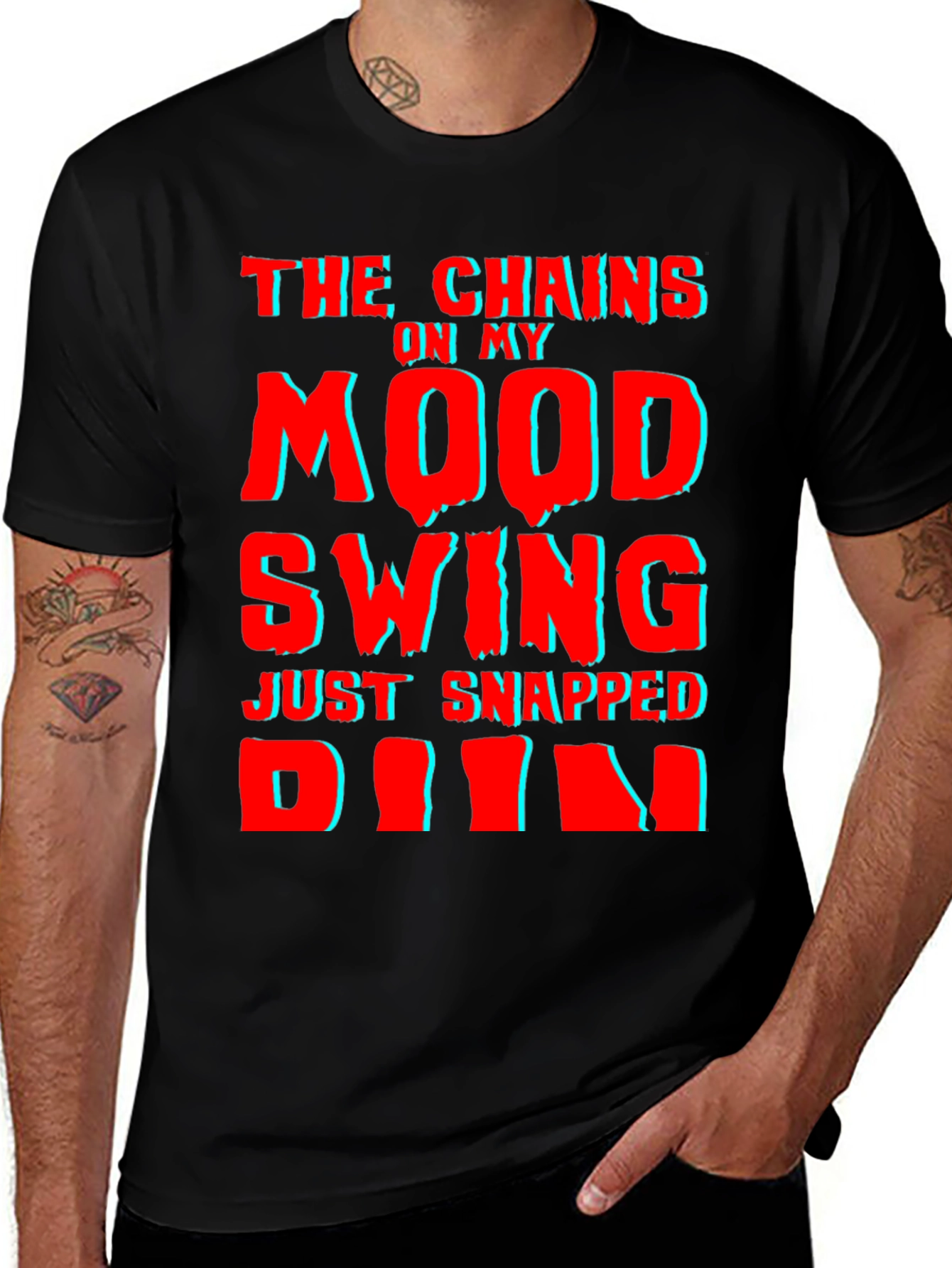 Variant 27 of Mood Swing Snapped Graphic Tee - Funny T-Shirt