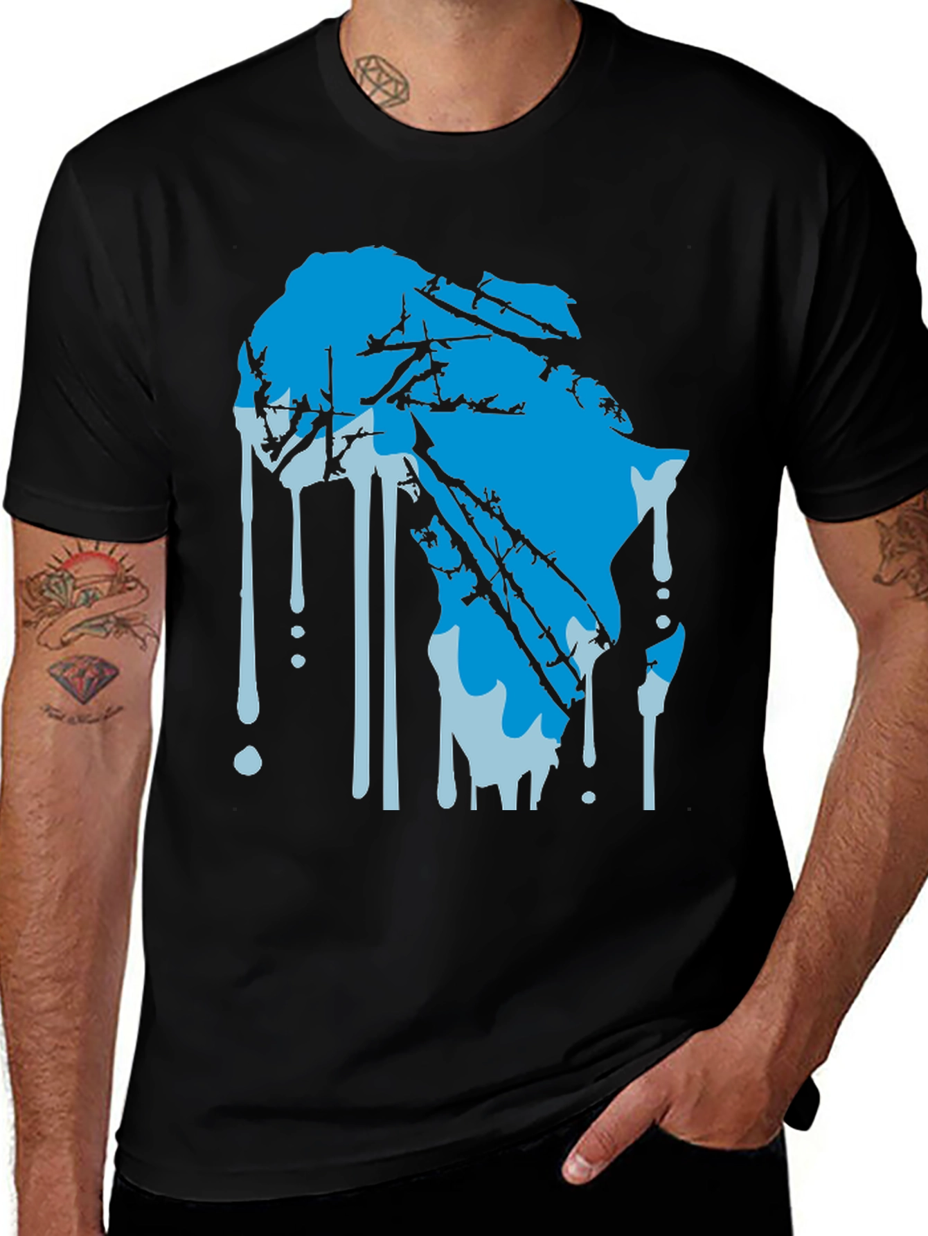 Africa Map Graphic Tee - Black