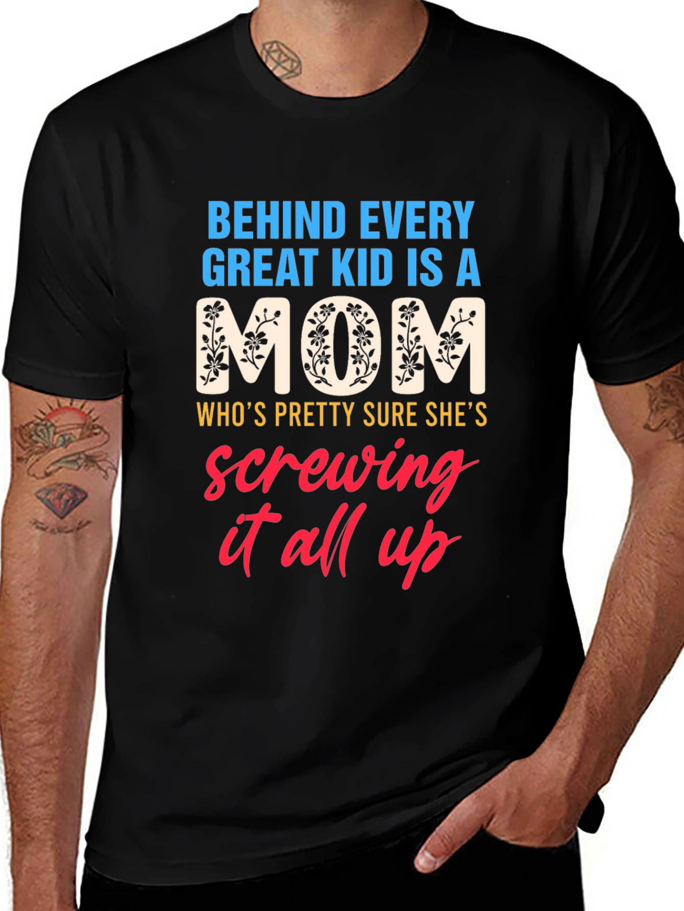 Variant 21 of Behind Every Great Kid is a Mom Graphic T-Shirt