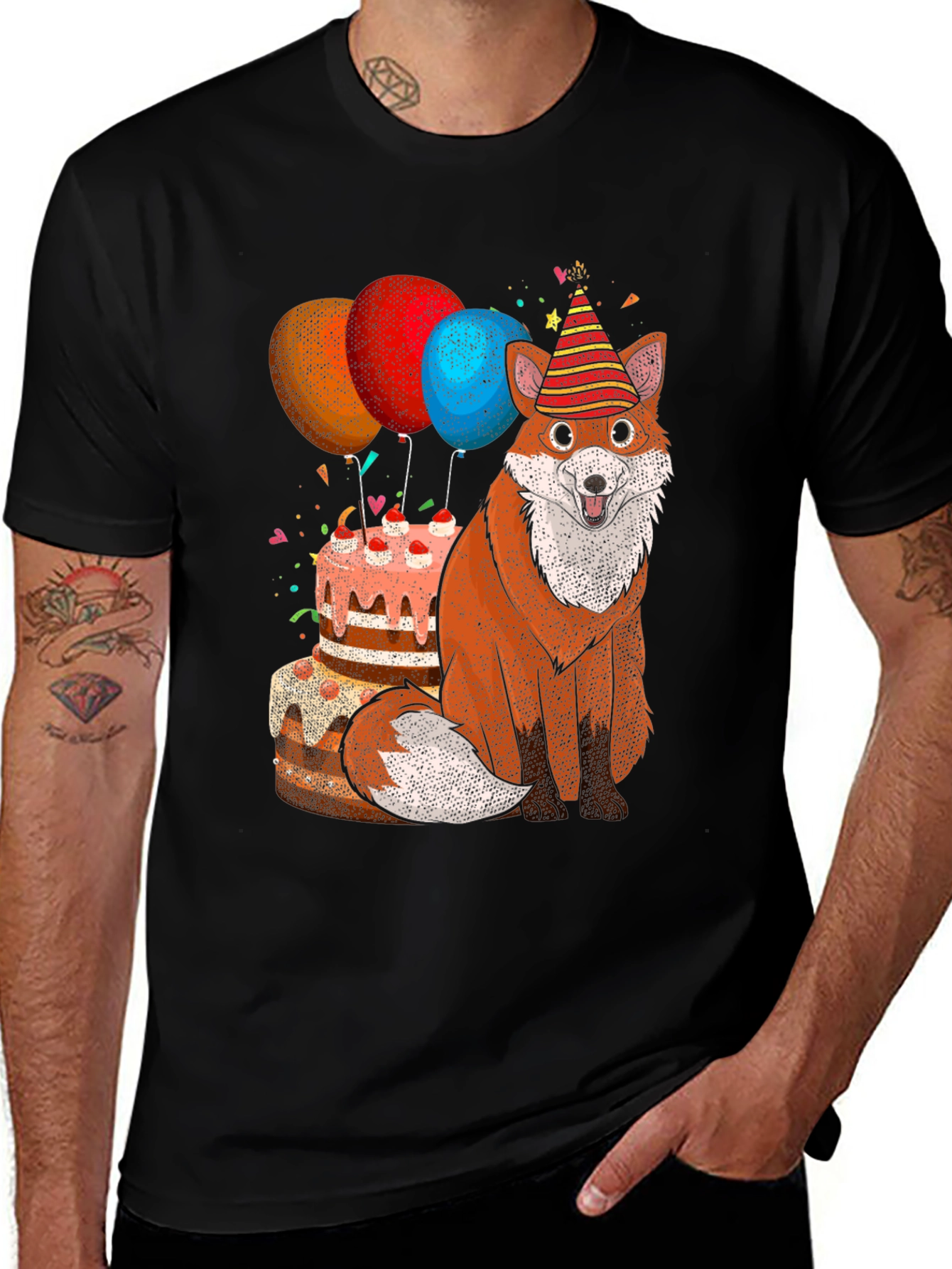 Variant 10 of Fox Birthday Party T-Shirt