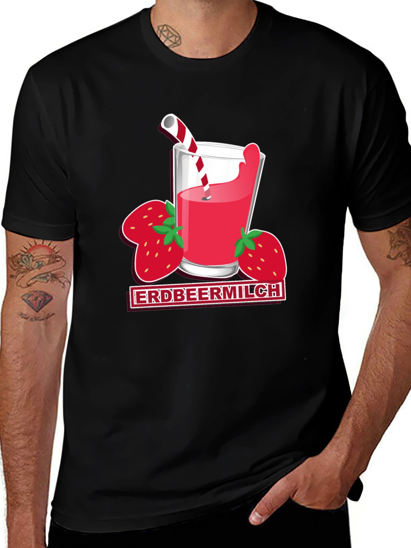 Variant 4 of Strawberry Milk T-Shirt - Unique Graphic Tee
