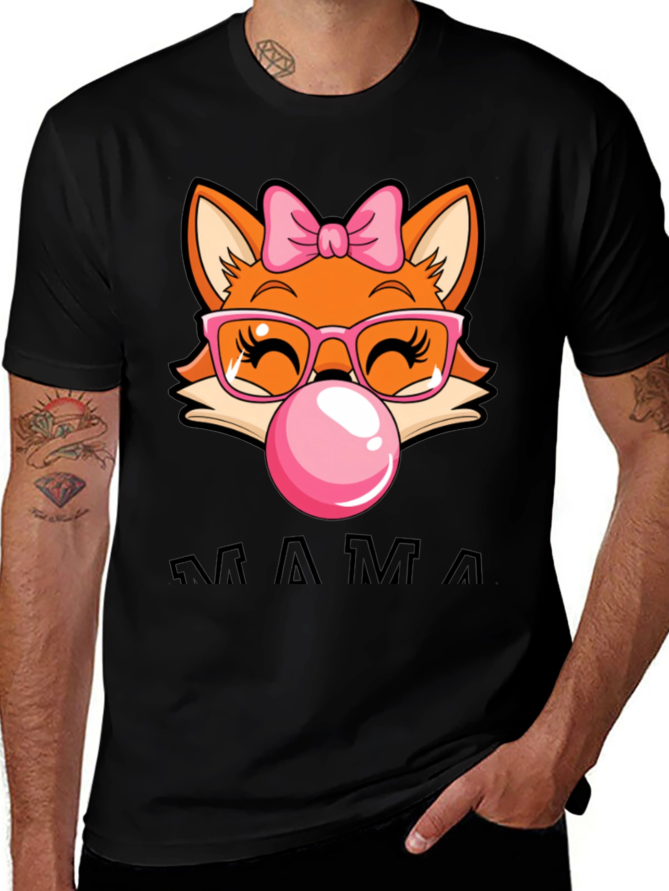 Variant 15 of Cute Fox Mama Graphic Tee - Women's Fashion