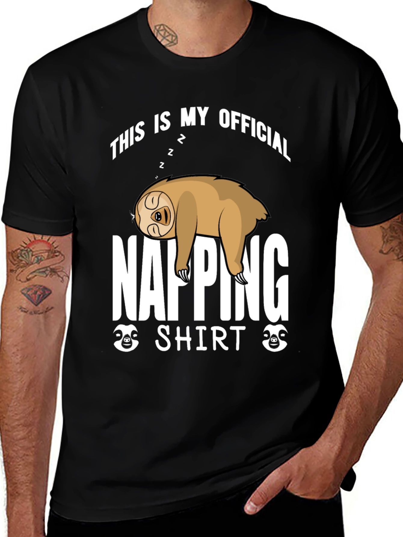 Variant 25 of Napping Sloth Graphic T-Shirt - Official Napping Shirt