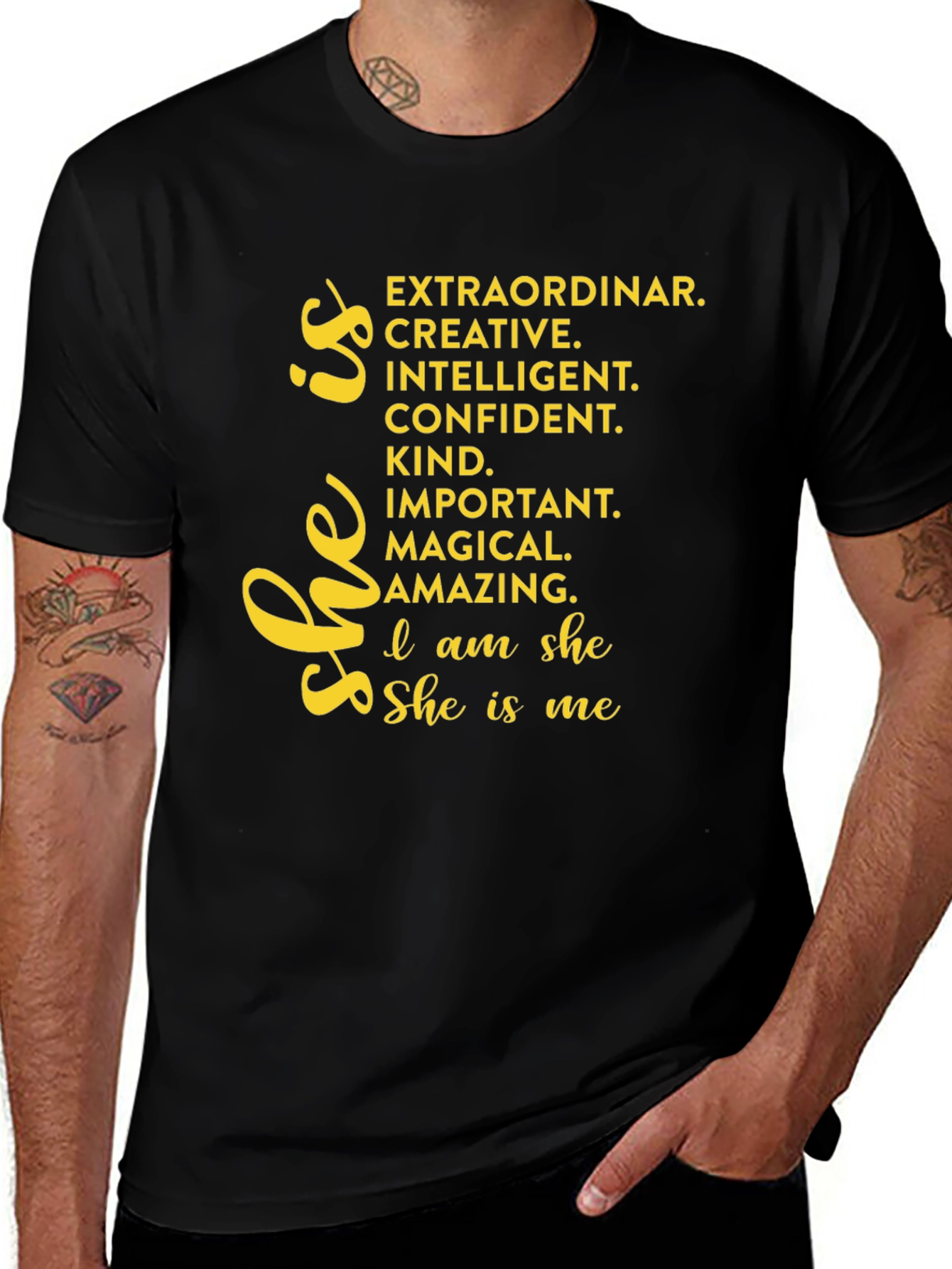 Variant 5 of She Is Me Graphic T-Shirt - Extraordinary, Creative, Confident