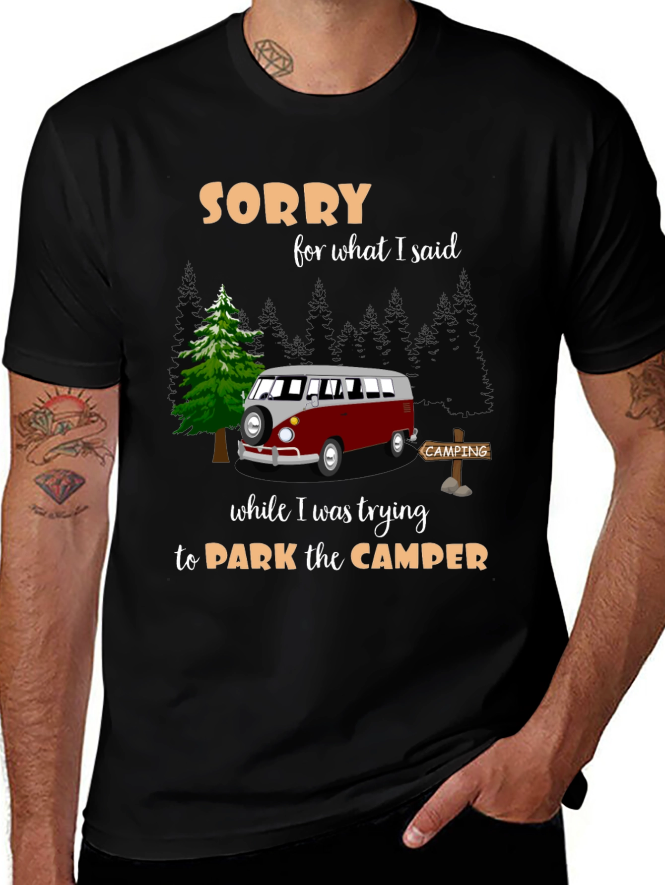 Variant 7 of Sorry Camping Camper Graphic T-Shirt