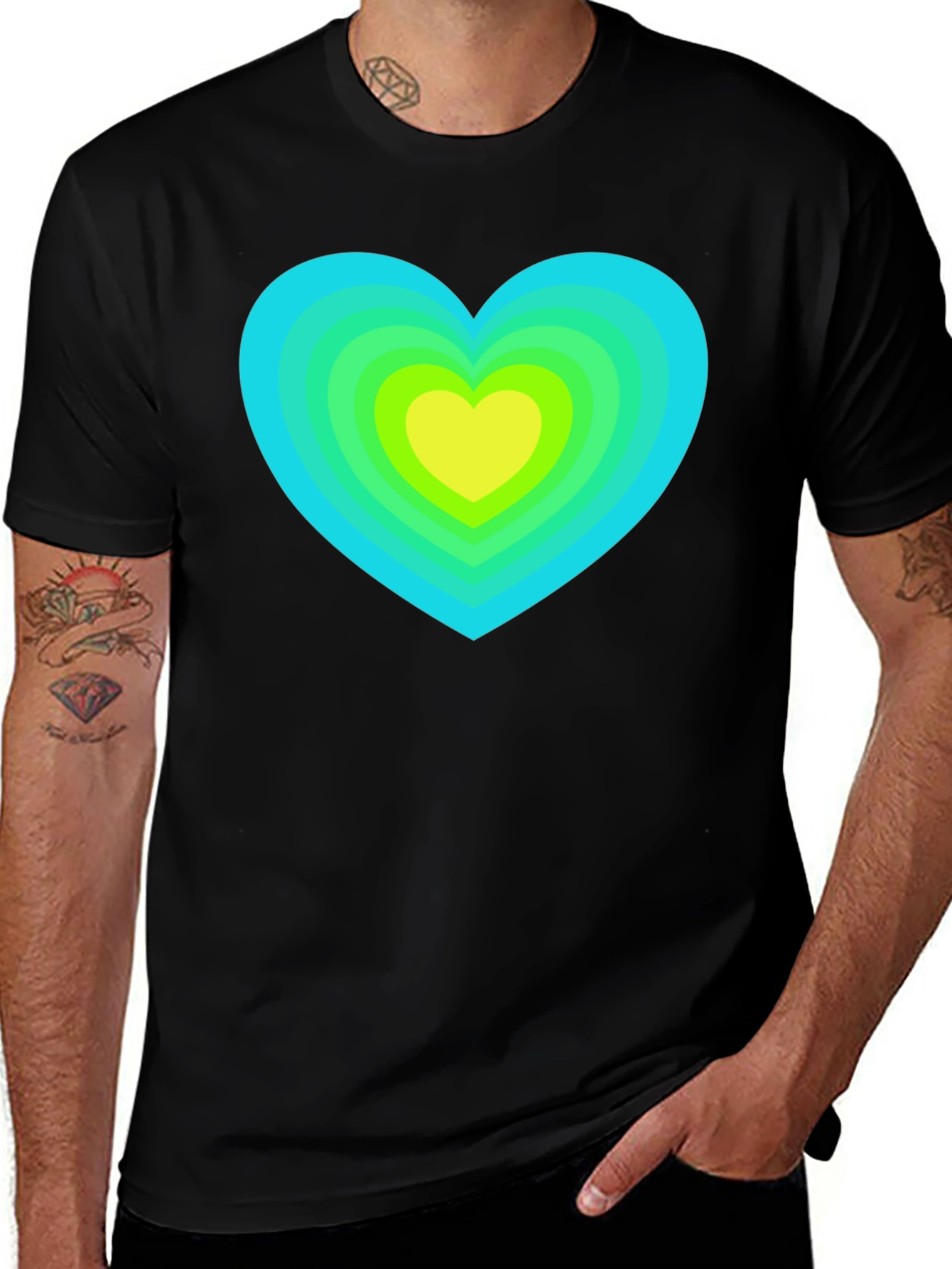 Variant 6 of Retro Heart Graphic Tee - Stylish & Unique