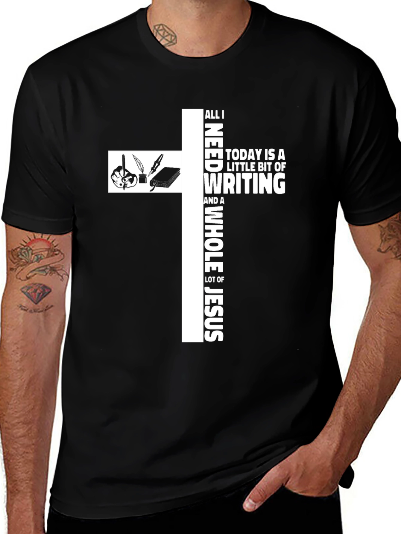 Variant 30 of Writing & Jesus Graphic T-Shirt