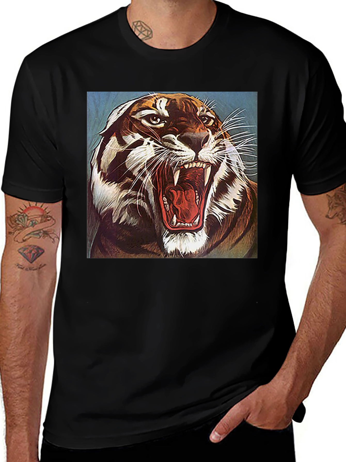 Variant 26 of Roaring Tiger Graphic Tee - Fierce Style
