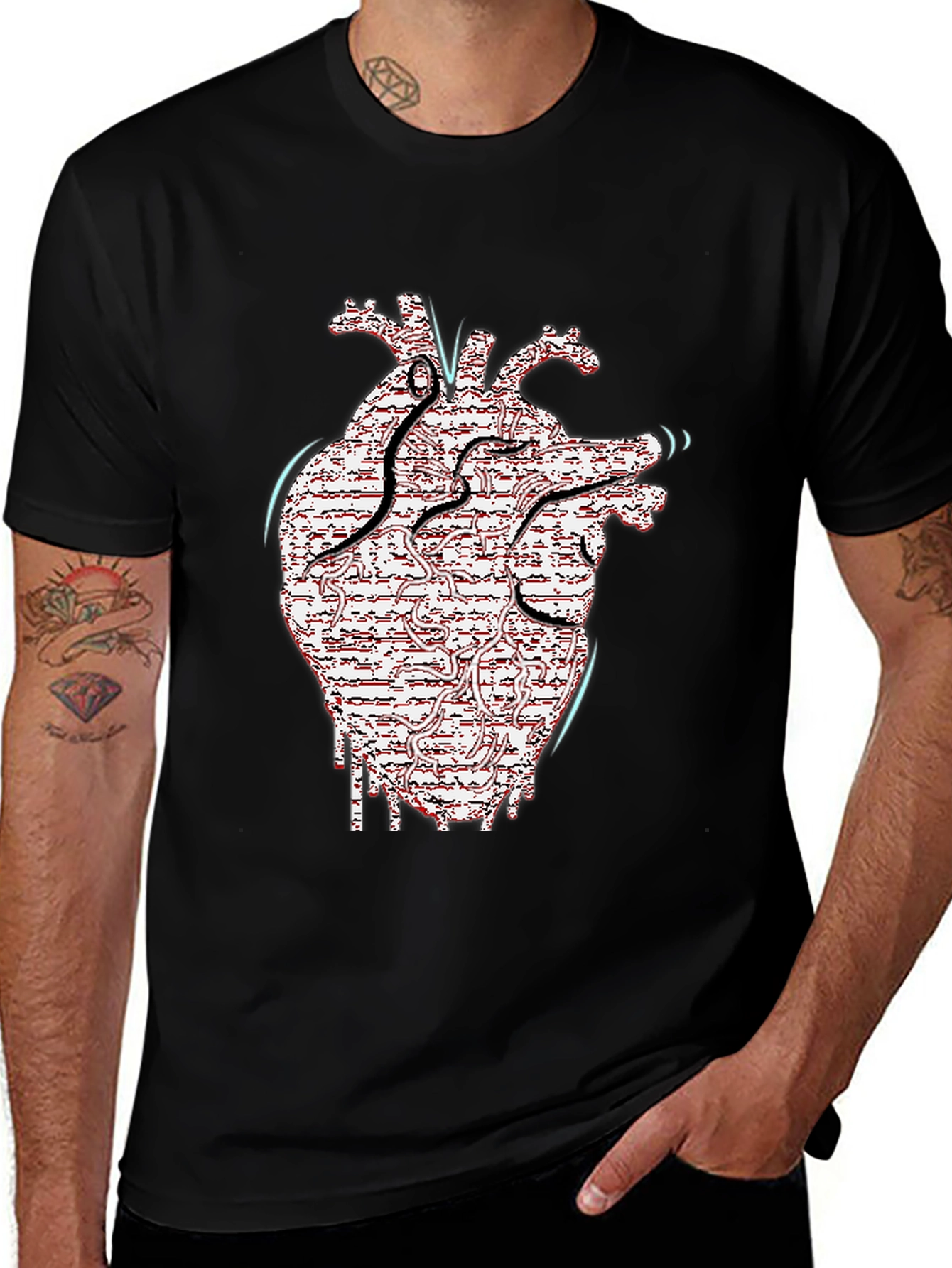 Variant 14 of Anatomical Heart Circuitry Graphic Tee